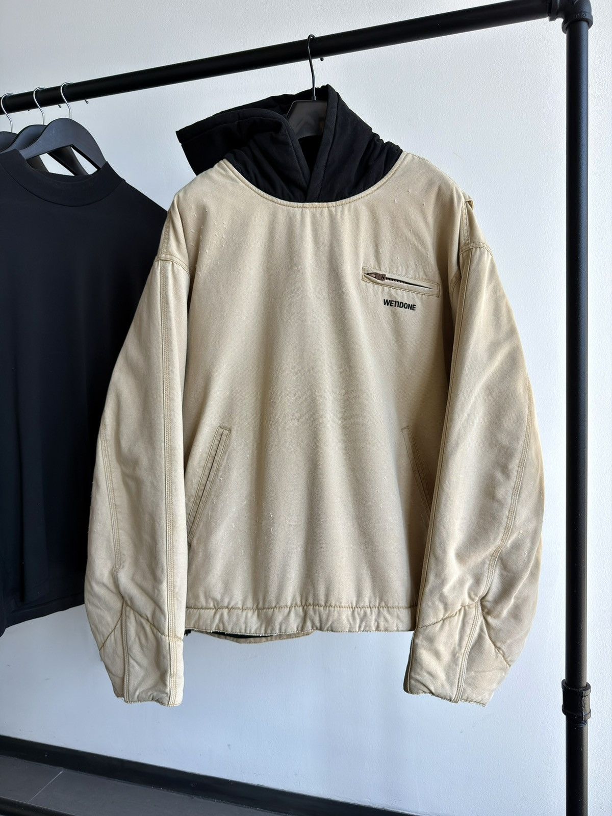 WE11DONE WE11DONE Canvas Detroit Canvas Hooded Bomber Jacket Size US M / EU 48-50 / 2 - 1 Thumbnail