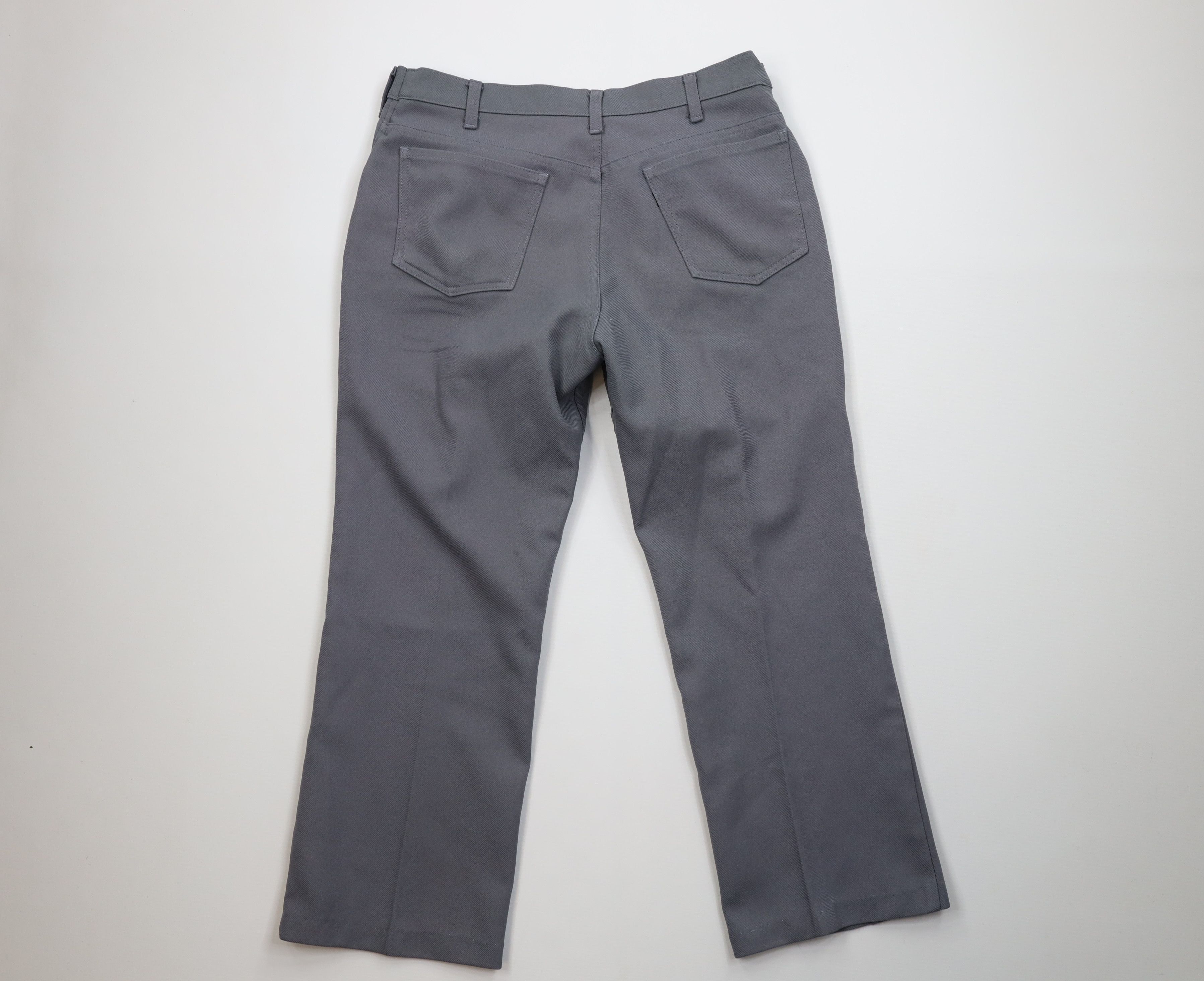 Levi's Vintage 70s Levis Flared Wide Leg Chino Pants Gray USA Size US 36 / EU 52 - 11 Thumbnail