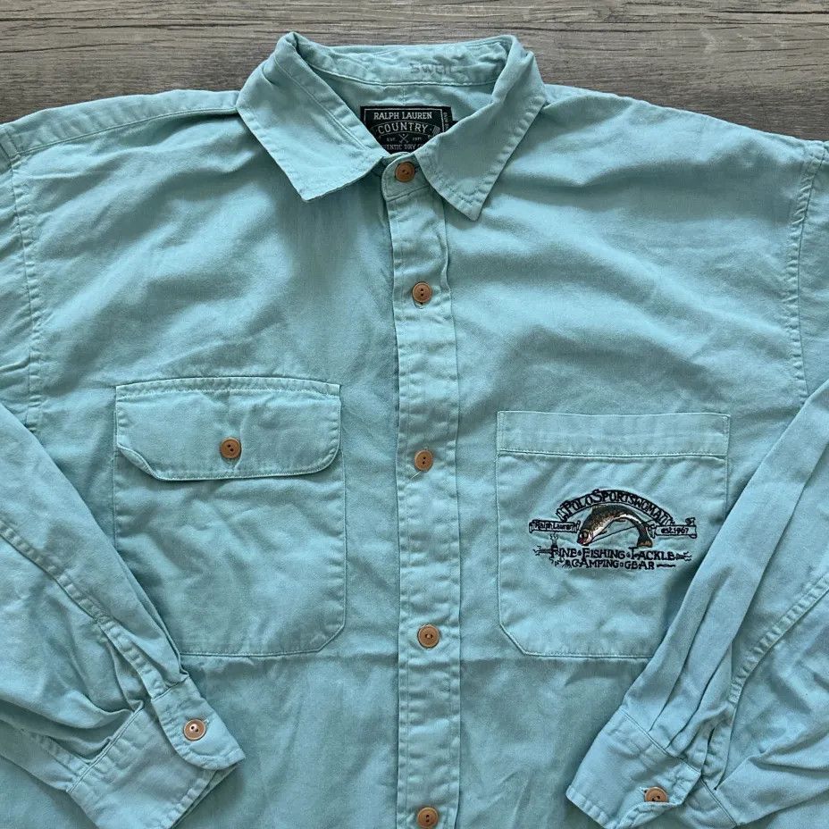 Polo Ralph Lauren Vintage Polo Ralph Lauren Country Sportsman Fishing Shirt Size US M / EU 48-50 / 2 - 2 Thumbnail