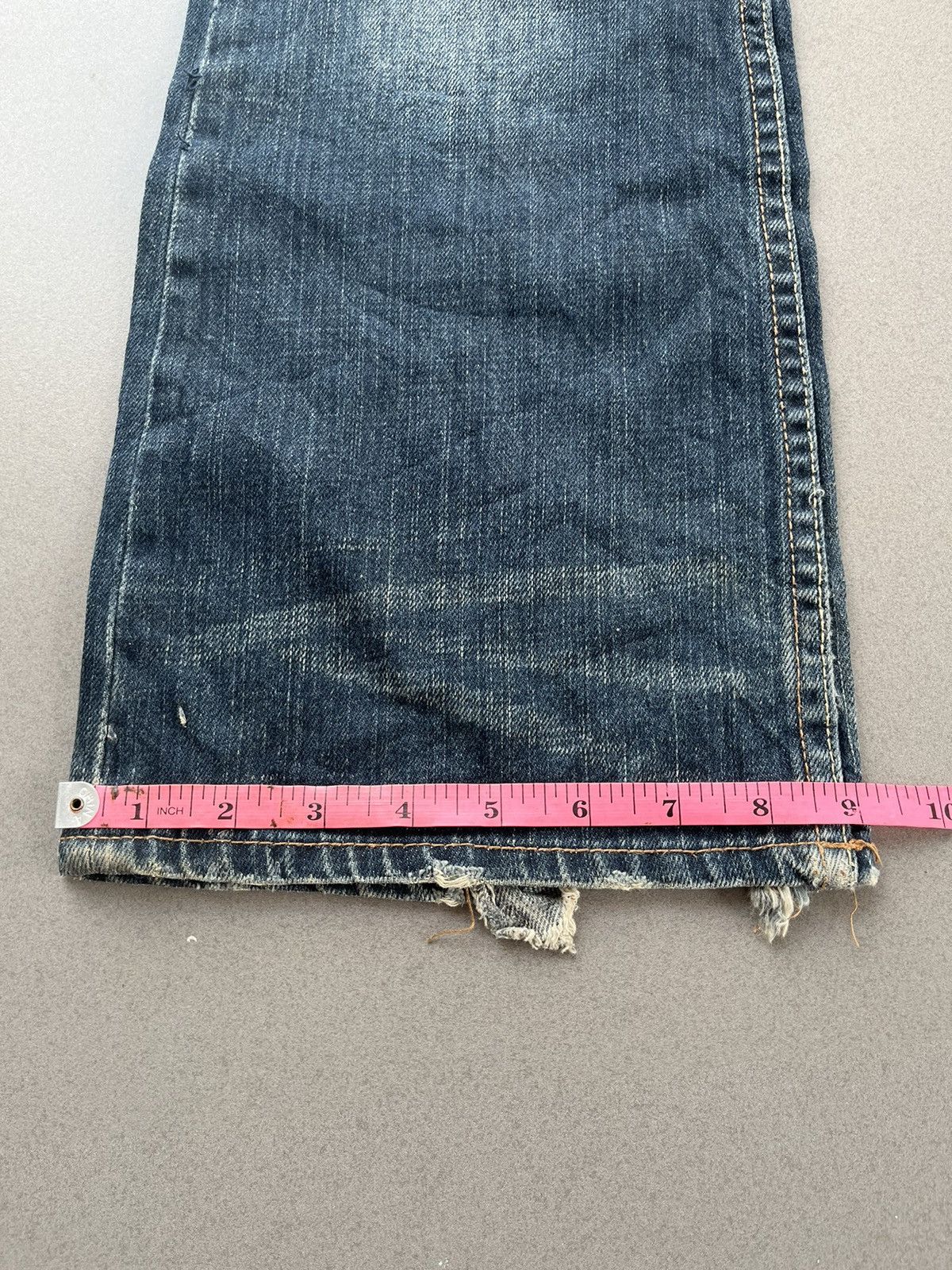 Tornado Mart 2000s JAPANESE ROOT THREE FLARE DENIM CROCODILE LEATHER Size US 30 / EU 46 - 18 Thumbnail
