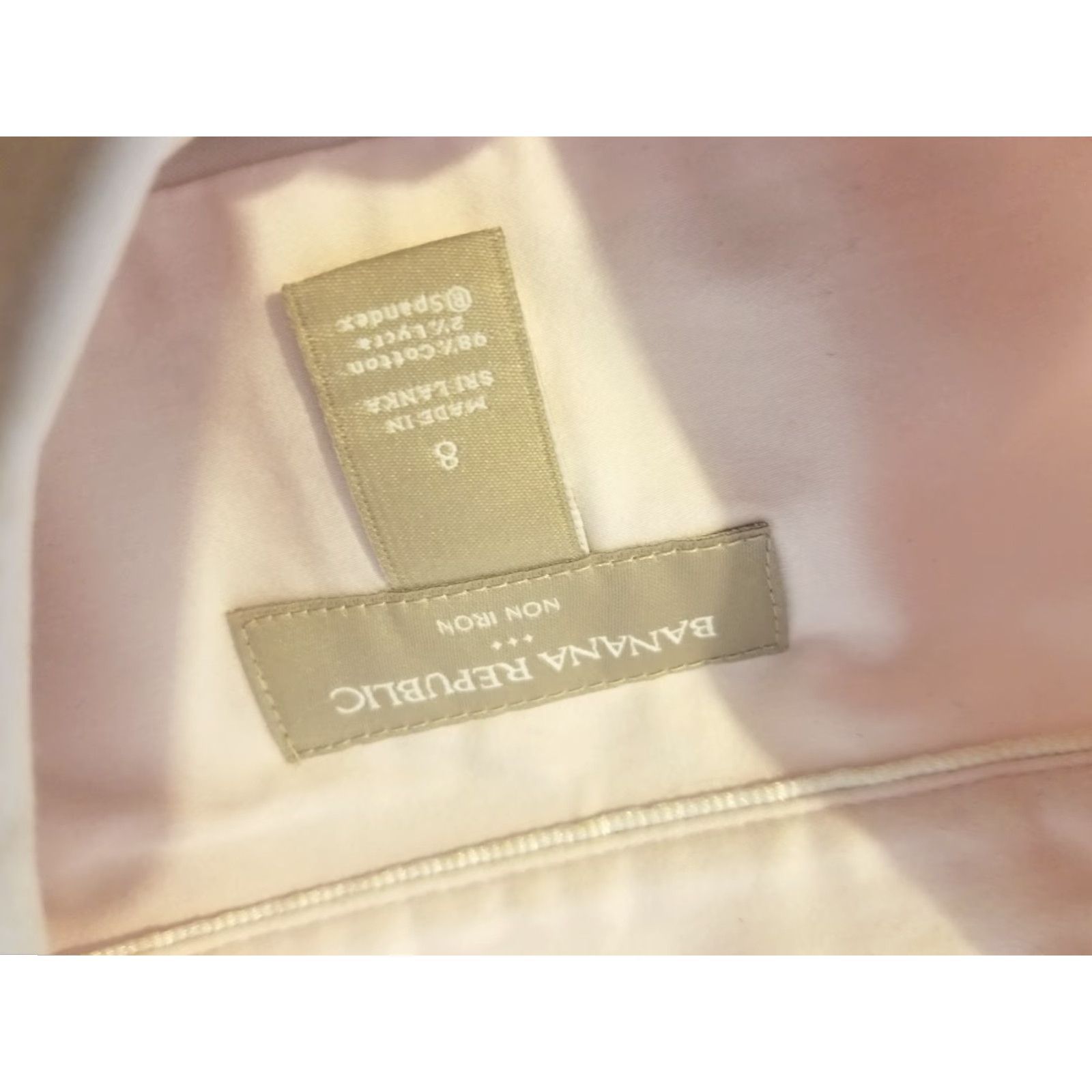 Banana Republic Womens Banana Republic Dress Shirt 8 Pink Button Cotton Blouse Long Sleeve Collared Size M / US 6-8 / IT 42-44 - 2 Thumbnail