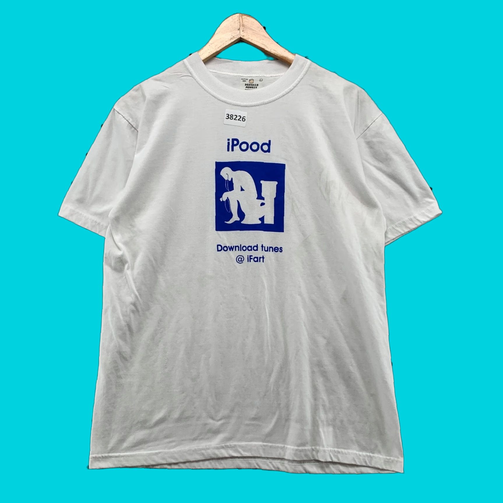 Apple I Poopd Apple Funny Parody Shirt Mens Large White Short Sleeve 20x27 Size US L / EU 52-54 / 3 - 1 Thumbnail