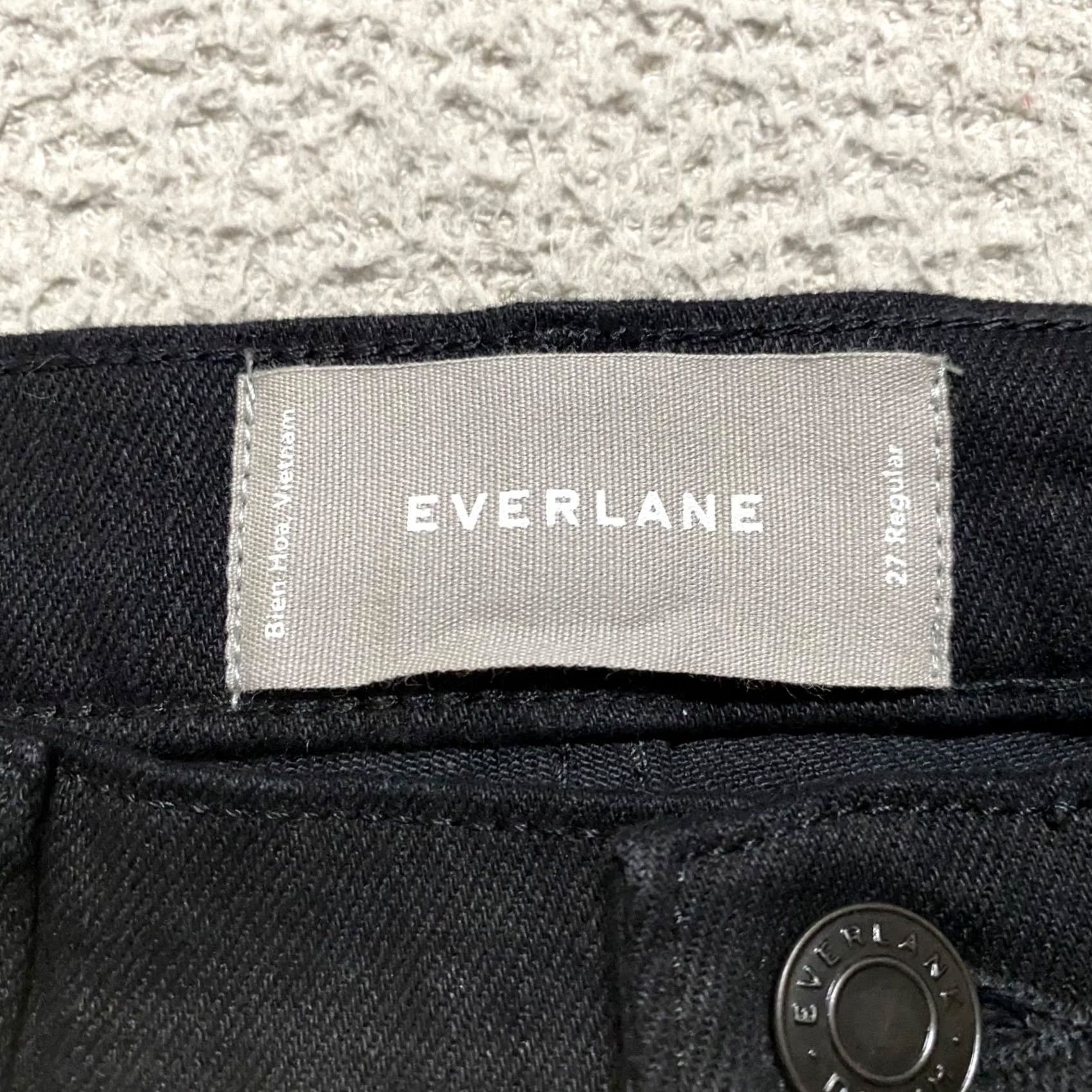 Everlane Everlane Jeans Black Dark Wash Bootcut High Rise 27 in. Denim Crop 5-Pocket Regular Womens Size 27" / US 4 / IT 40 - 3 Thumbnail