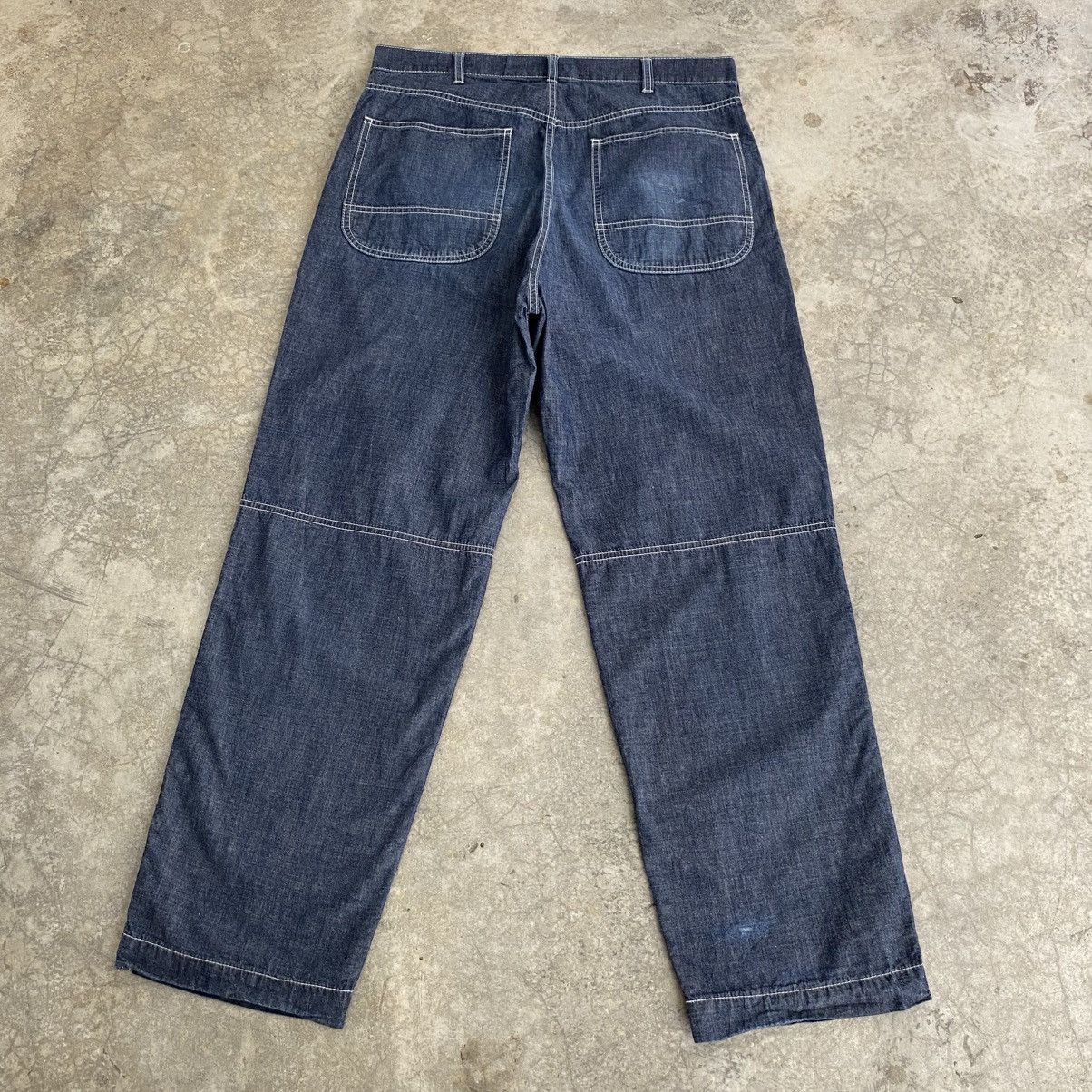 Comme des Garcons Homme SS09 CdGH Lined Panelled Light Weight Wide Denim Jeans Size US 34 / EU 50 - 8 Thumbnail