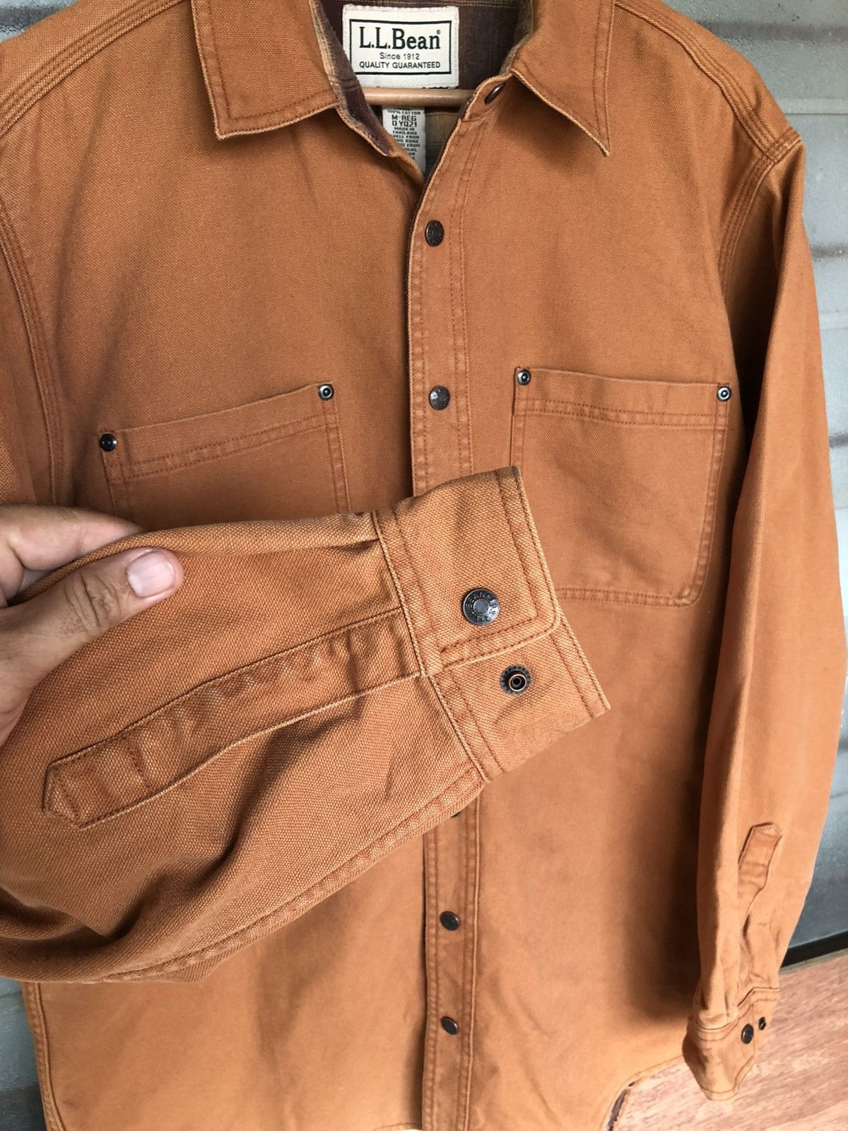 L.L. Bean Vintage 90's L.L. Bean Flannel Lined Canvas Work Jacket Size US M / EU 48-50 / 2 - 8 Thumbnail