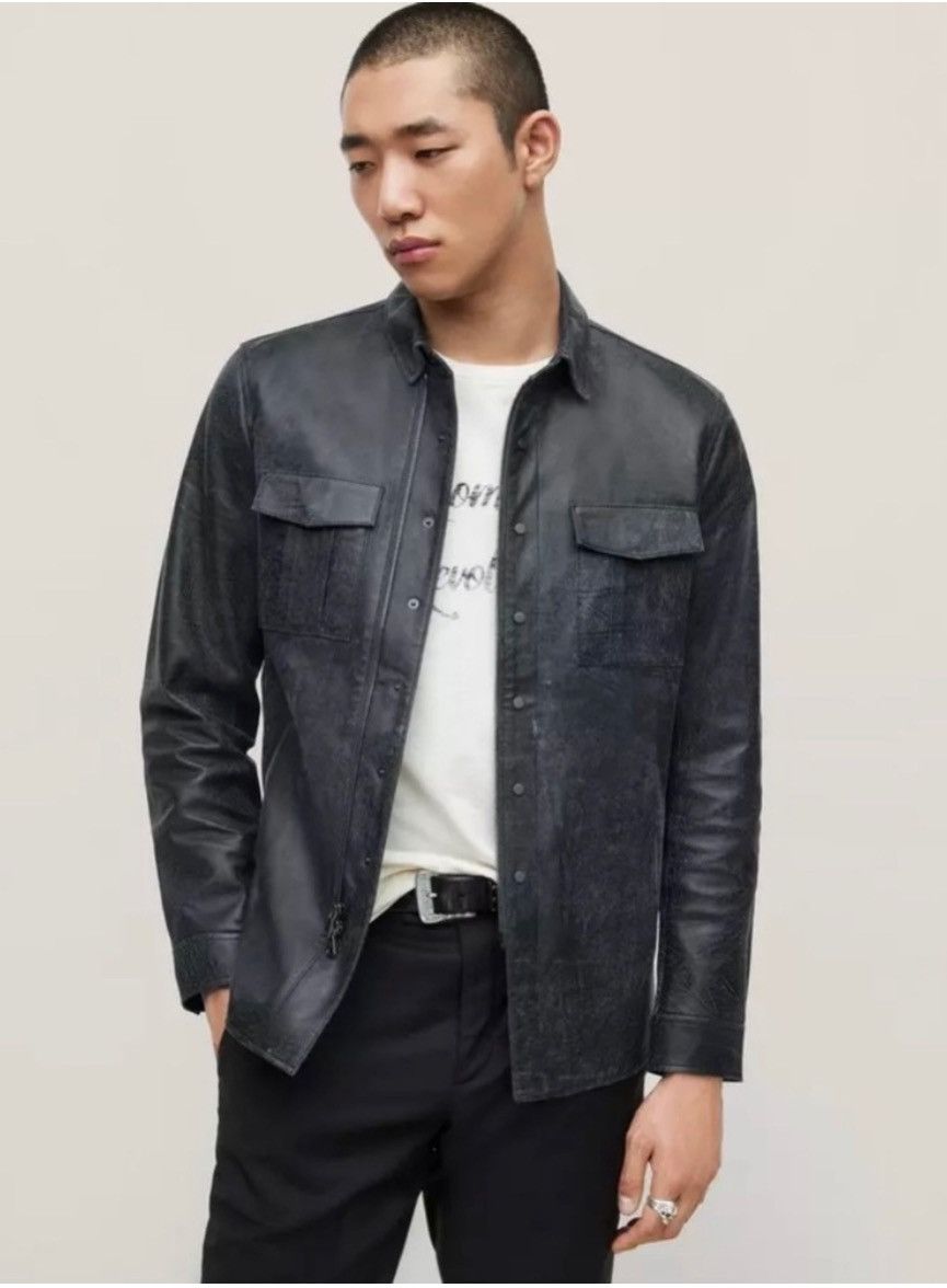 Tinian Slim Fit Snap Zip Front Jacket. 48