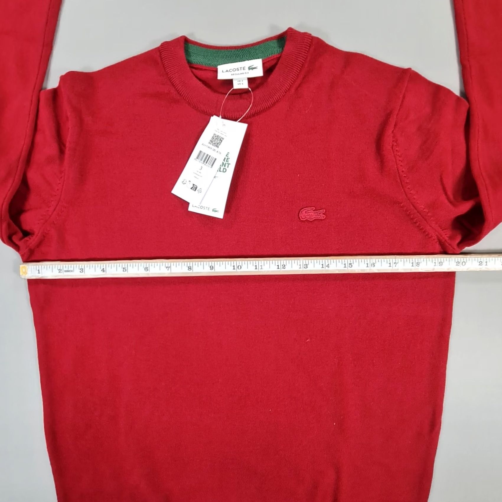 Lacoste Lacoste Jumper Knit Wool 100% Regular Fit Crew Neck Long Sleeve 小? Size US S / EU 44-46 / 1 - 7 Thumbnail
