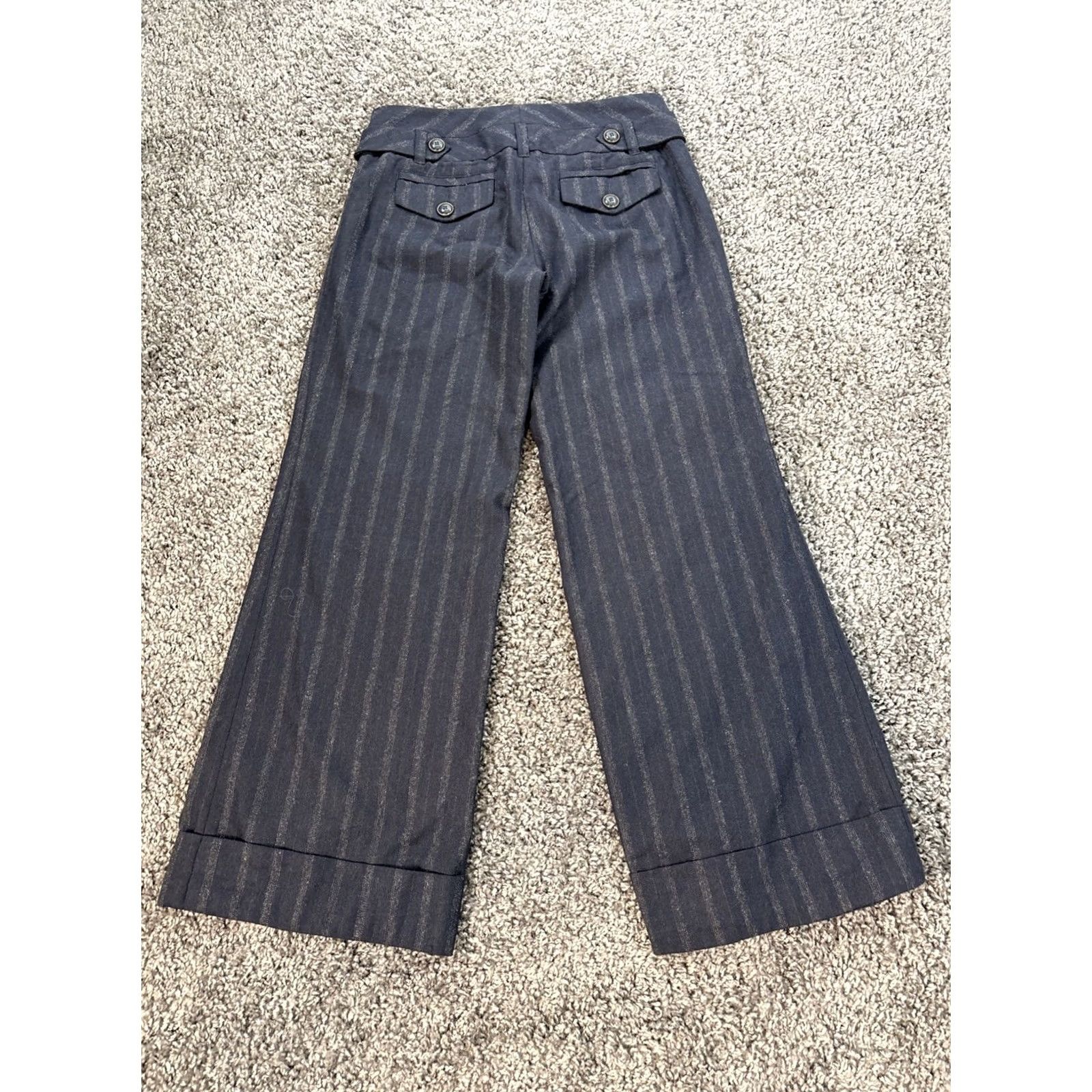 Anthropologie Anthropology Wool Pants Womens Regular 30 28 Wide Flare Gray Office Siren Size 30" / US 8 / IT 44 - 7 Thumbnail