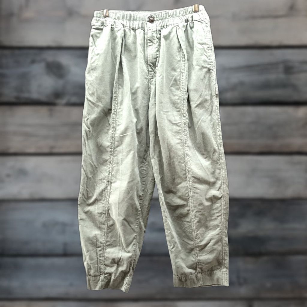Madewell Madewell Pants Womens S Sage Green Ankle Wide-Leg High Rise Corduroy Pockets Relaxed Cotton Shoes? Size 28" / US 6 / IT 42 - 1 Thumbnail