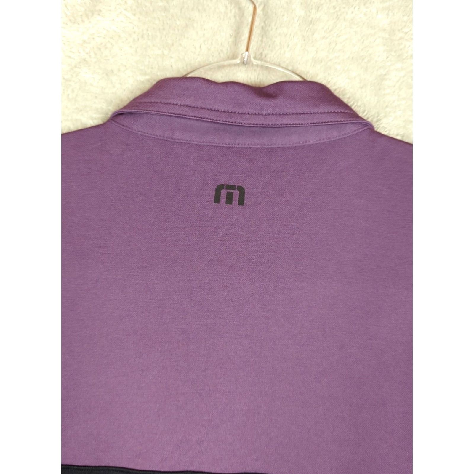 TravisMathew Travis Mathew Polo Shirt Golf PIMA Cotton Blend Solid Short Sleeve Purple/Black Regular Mens L Bushwood Country Club Polo Shirt Size US L / EU 52-54 / 3 - 5 Thumbnail