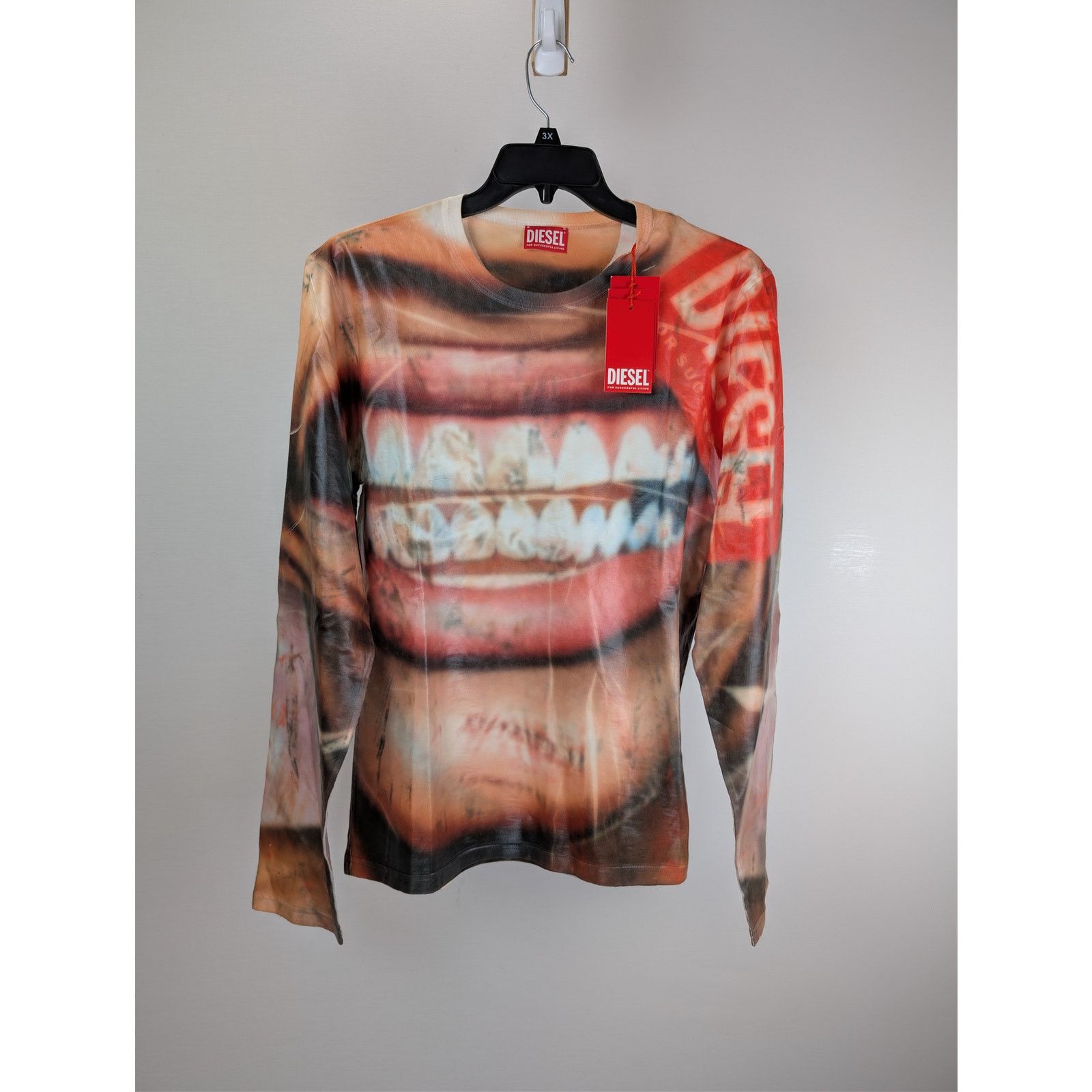 Diesel o1rshd1 T-NIBE-LS Mens Multicolor T-shirt in Multicolor Size US L / EU 52-54 / 3 - 1 Thumbnail