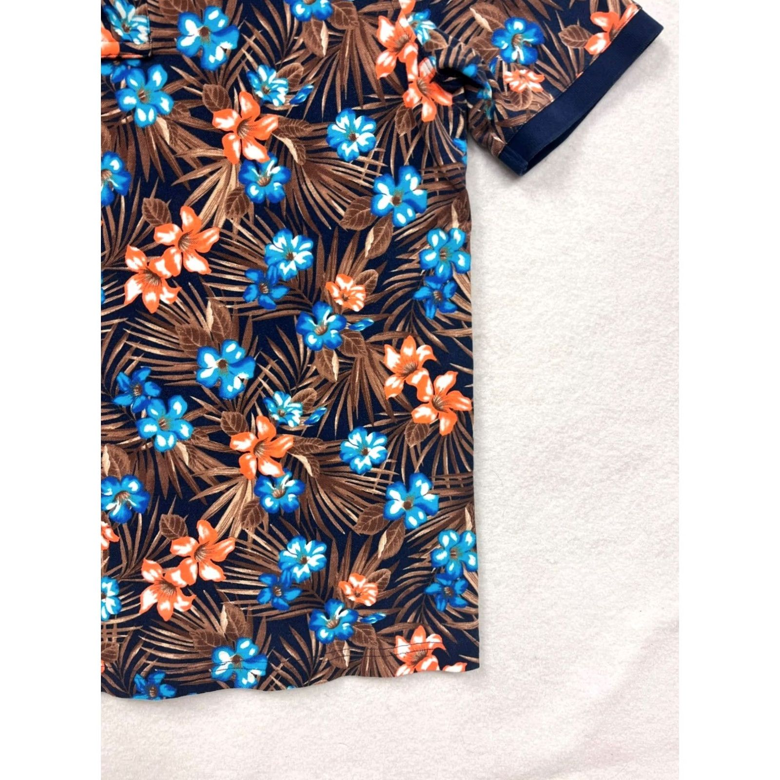 Lands' End Mens Lands' End Floral Polo Shirt Medium #6948 - Pre-Owned Like New Size US M / EU 48-50 / 2 - 7 Thumbnail