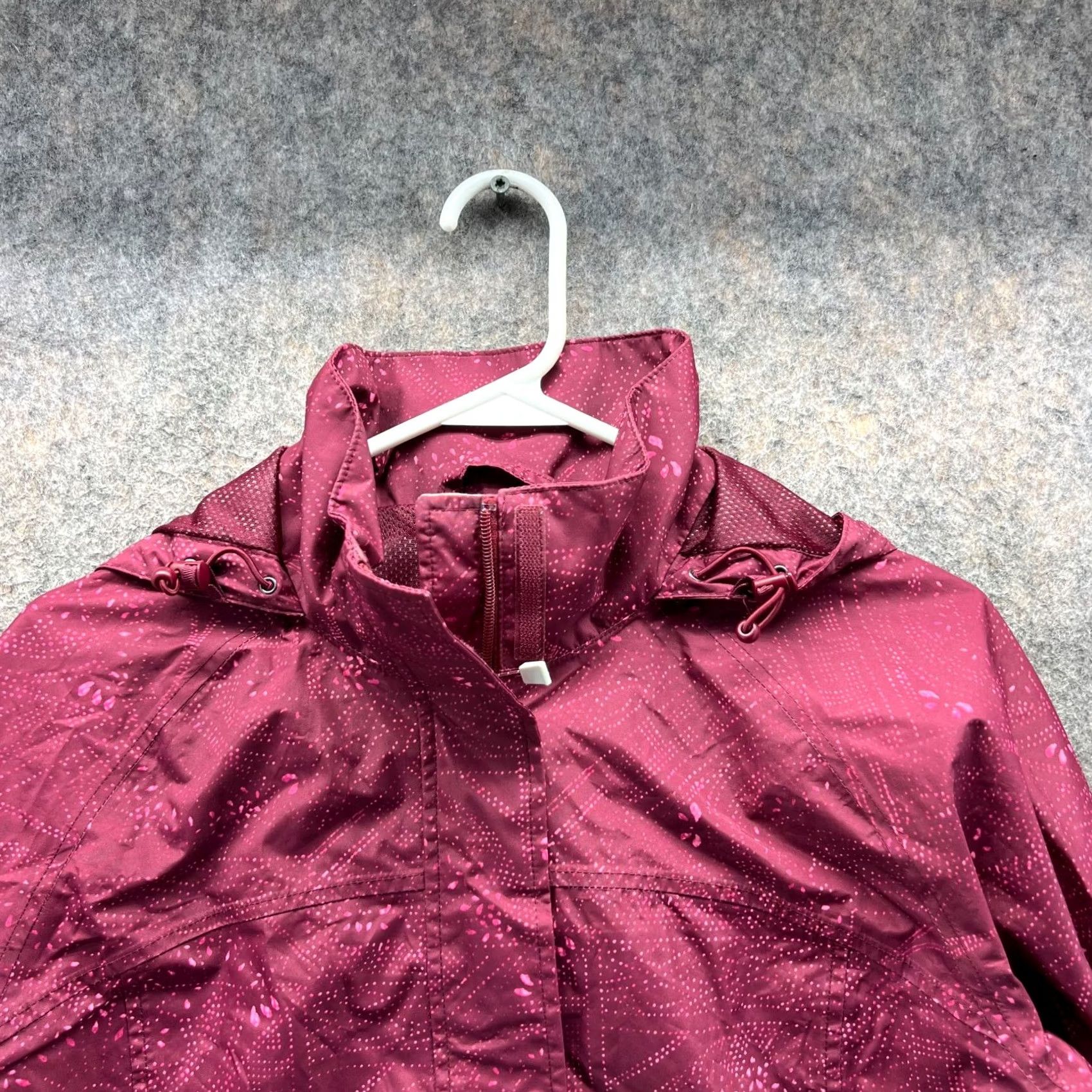 Eddie Bauer VINTAGE Eddie Bauer Jacket Women Medium Burgundy Full Zip Hoodie Polyester Windbreaker Size M / US 6-8 / IT 42-44 - 2 Thumbnail