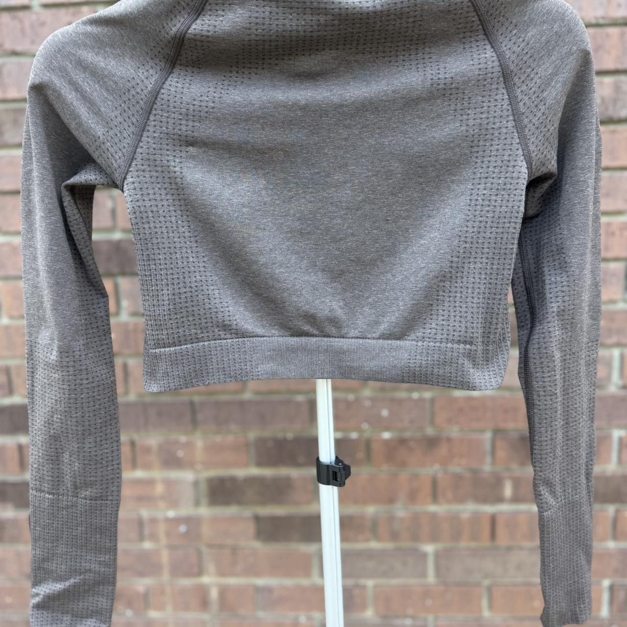 Gymshark GYMSHARK Vital Seamless 2.0 Long Sleeve Crop Top Brown Marl Size M / US 6-8 / IT 42-44 - 5 Thumbnail