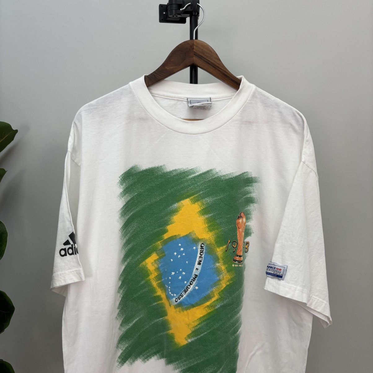 Adidas × Vintage 90’s Brasil Football Shirt / 1998 World Cup France Soccer Size US XL / EU 56 / 4 - 2 Thumbnail