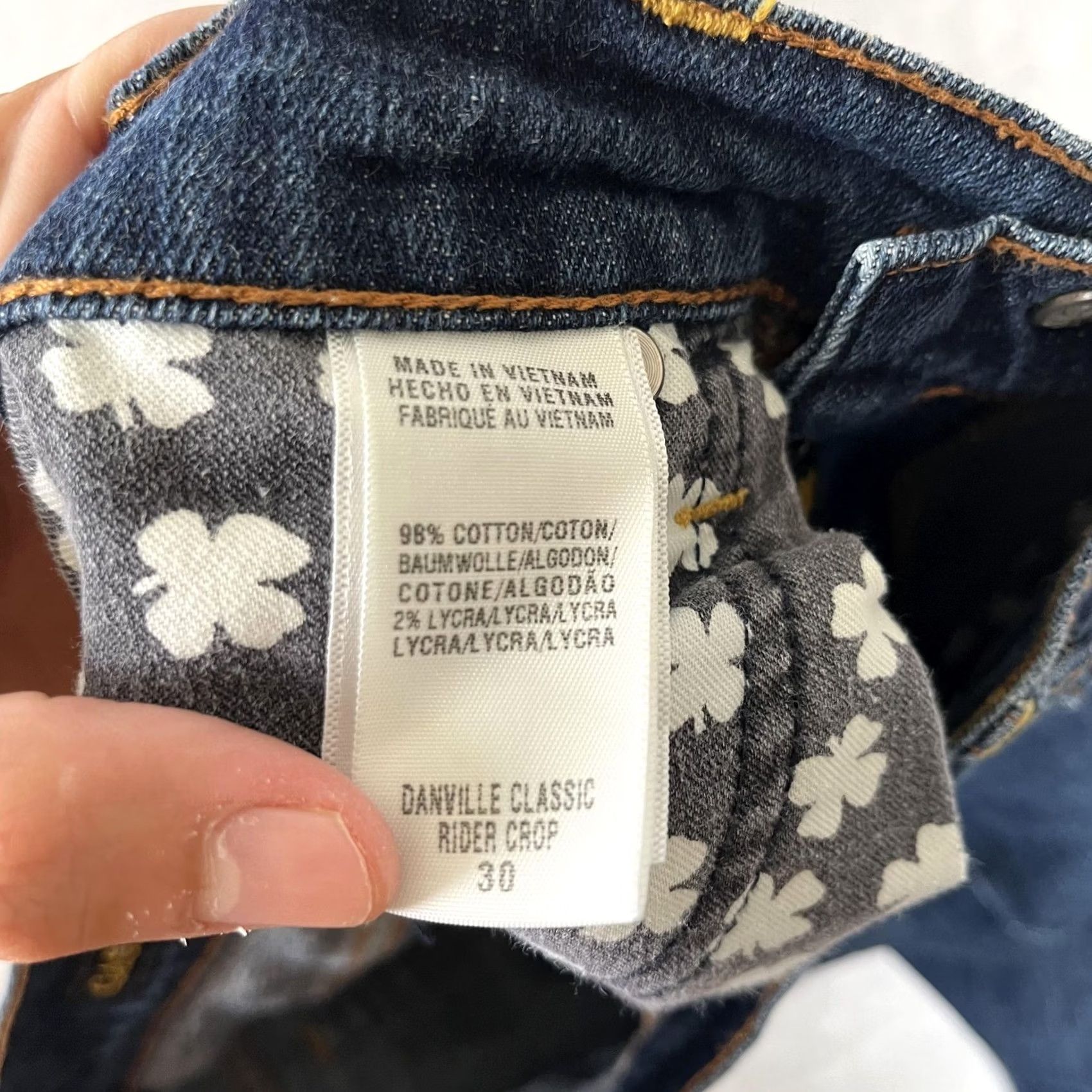 Lucky Brand Lucky Brand Classic Rider Crop Jeans Womens 10/30 Blue Medium Wash Stretch Denim Jeans Size 32" / US 10 / IT 46 - 5 Thumbnail