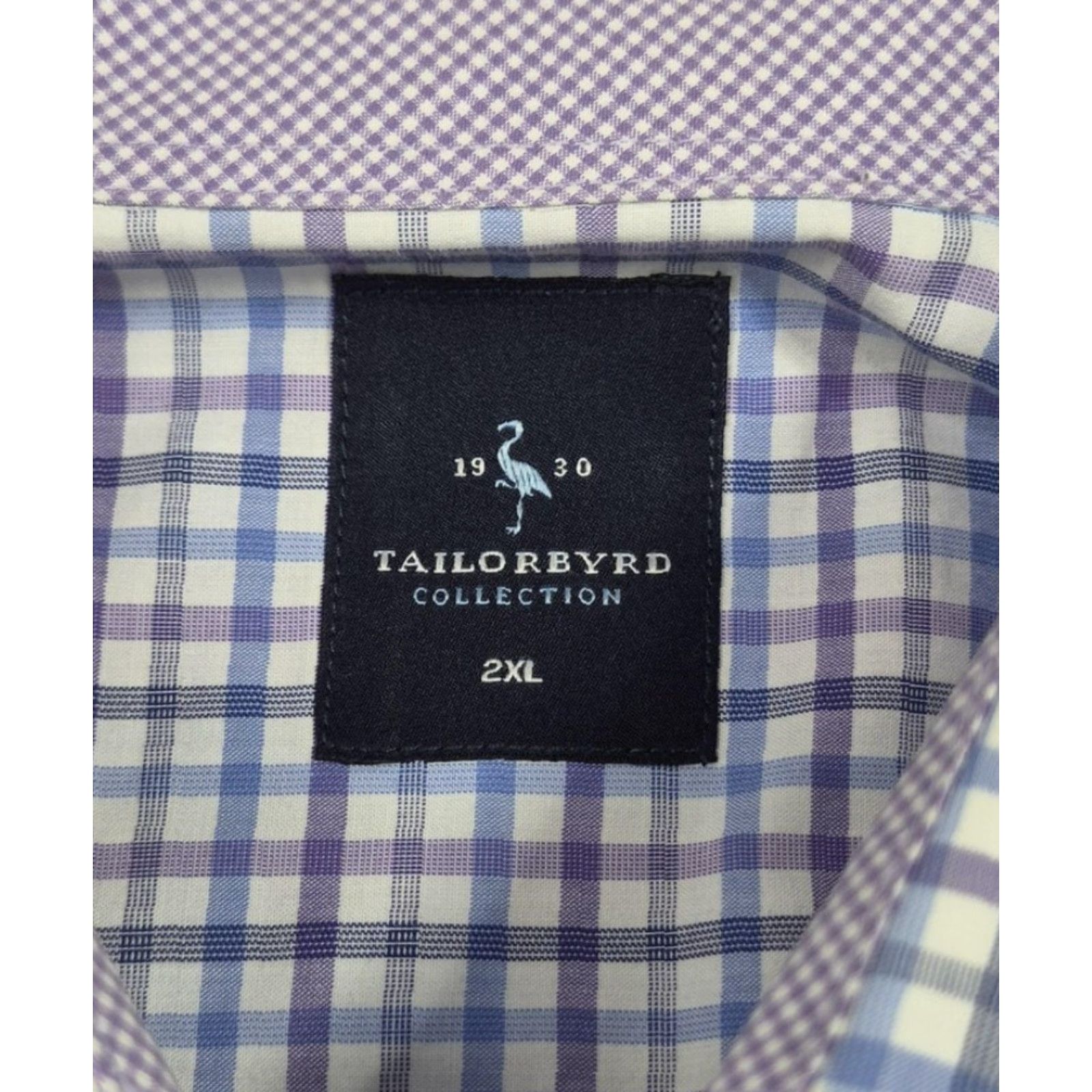 Tailorbyrd Tailorbyrd Shirt Mens 2XL Button Up Blue Purple Check Long Sleeve Casual Dress Size US XXL / EU 58 / 5 - 5 Thumbnail