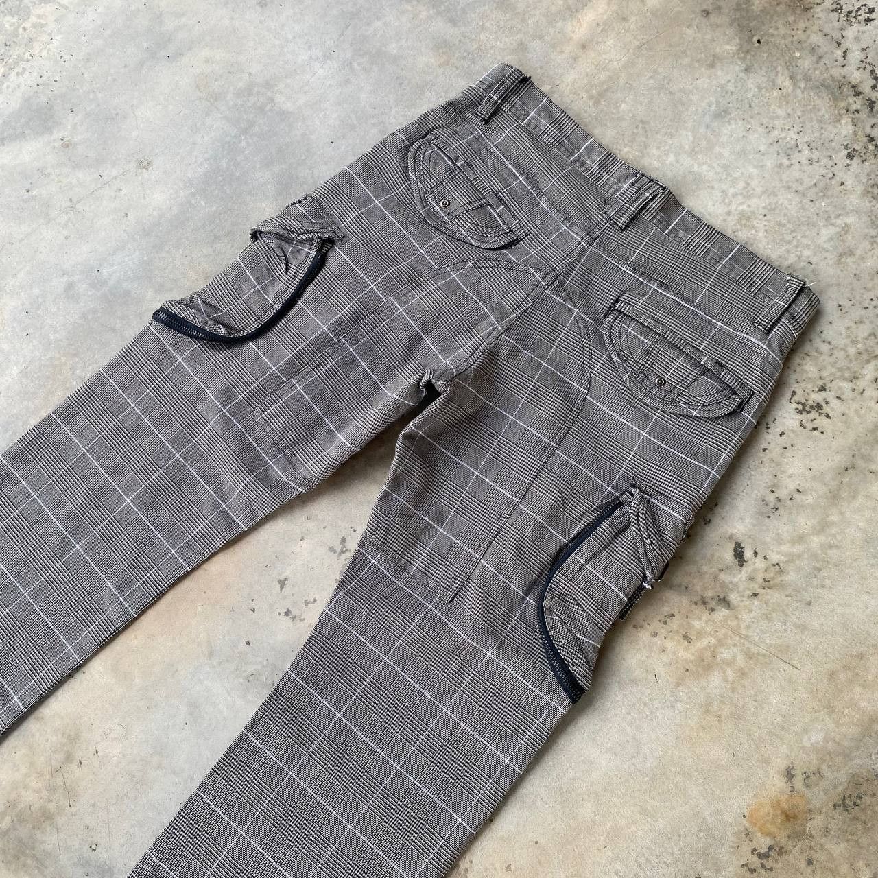 Japanese Brand PRISONER PANT CARGO SKKONE 31040 PIN STRIPE JAPANESE STYLE Size US 29 - 2 Thumbnail