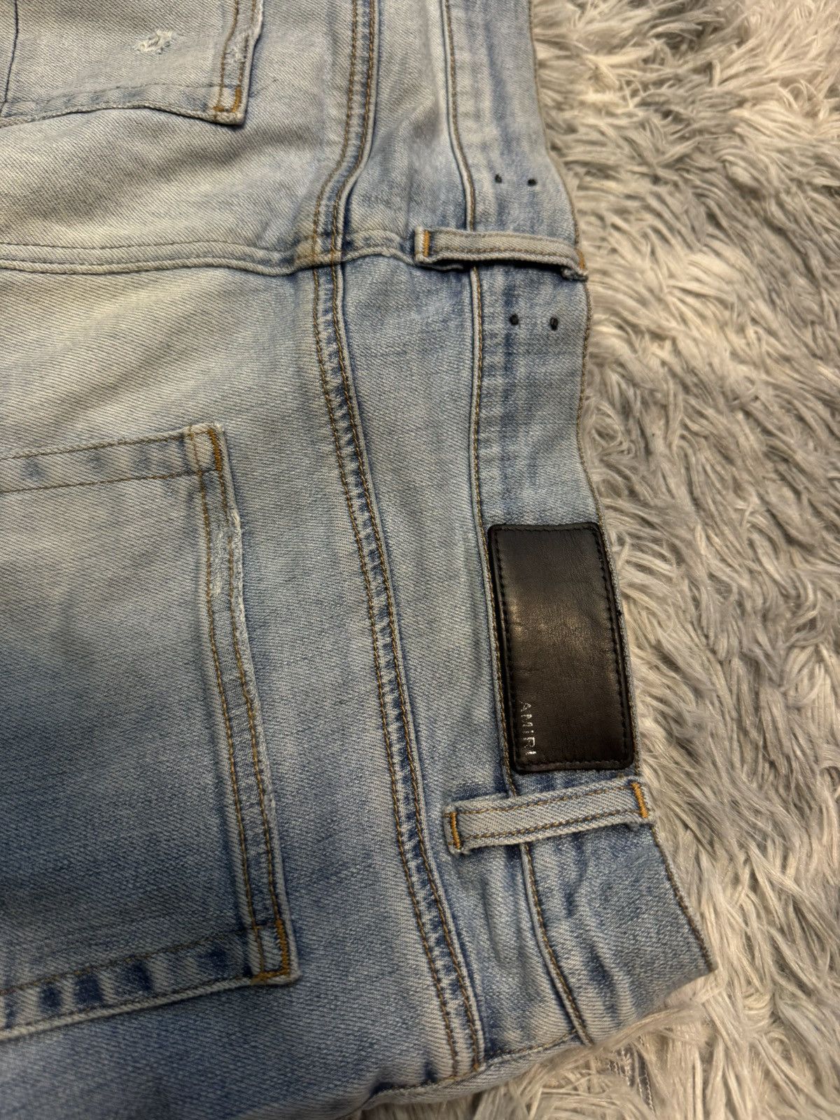 Amiri Amiri Distressed Skinny Denim Jeans - Light Blue Size US 36 / EU 52 - 13 Thumbnail