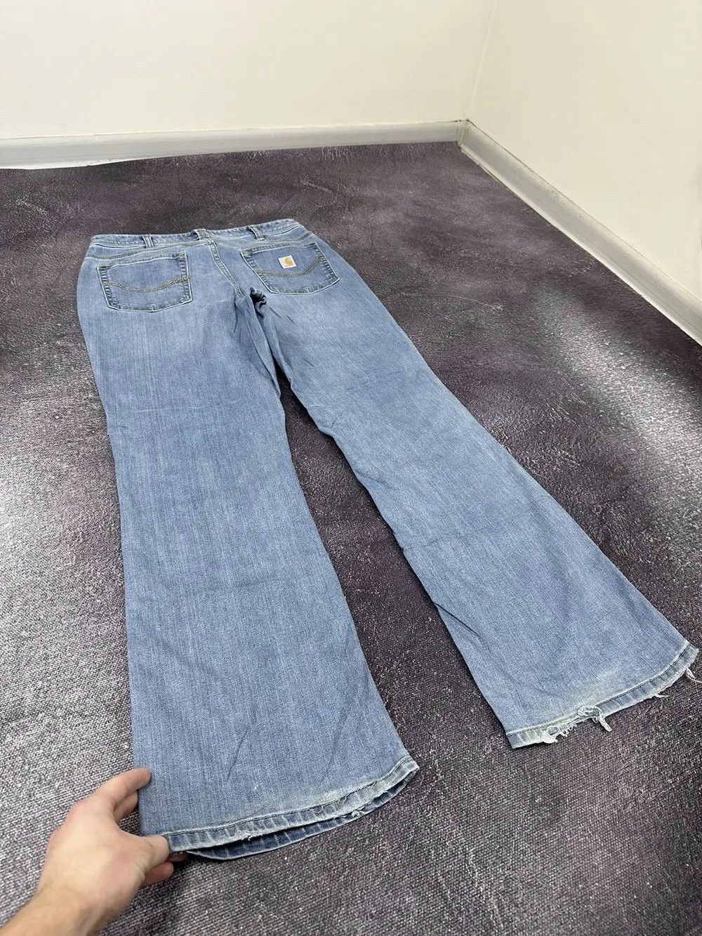 Carhartt Vintage Cahrartt USA Bootcut Light Blue Hype Flared Jeans Size 32" / US 10 / IT 46 - 3 Thumbnail