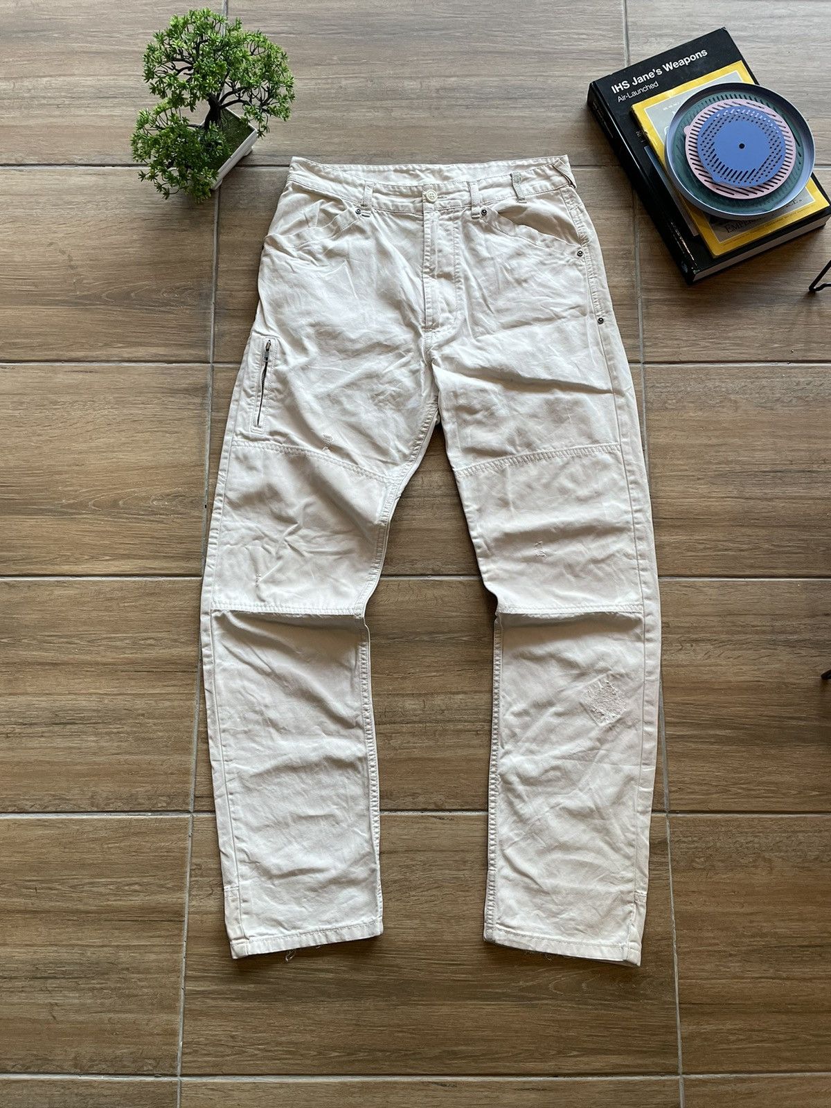 Diesel Diese OffWhite Reconstructed Pant Size US 31 - 9 Thumbnail