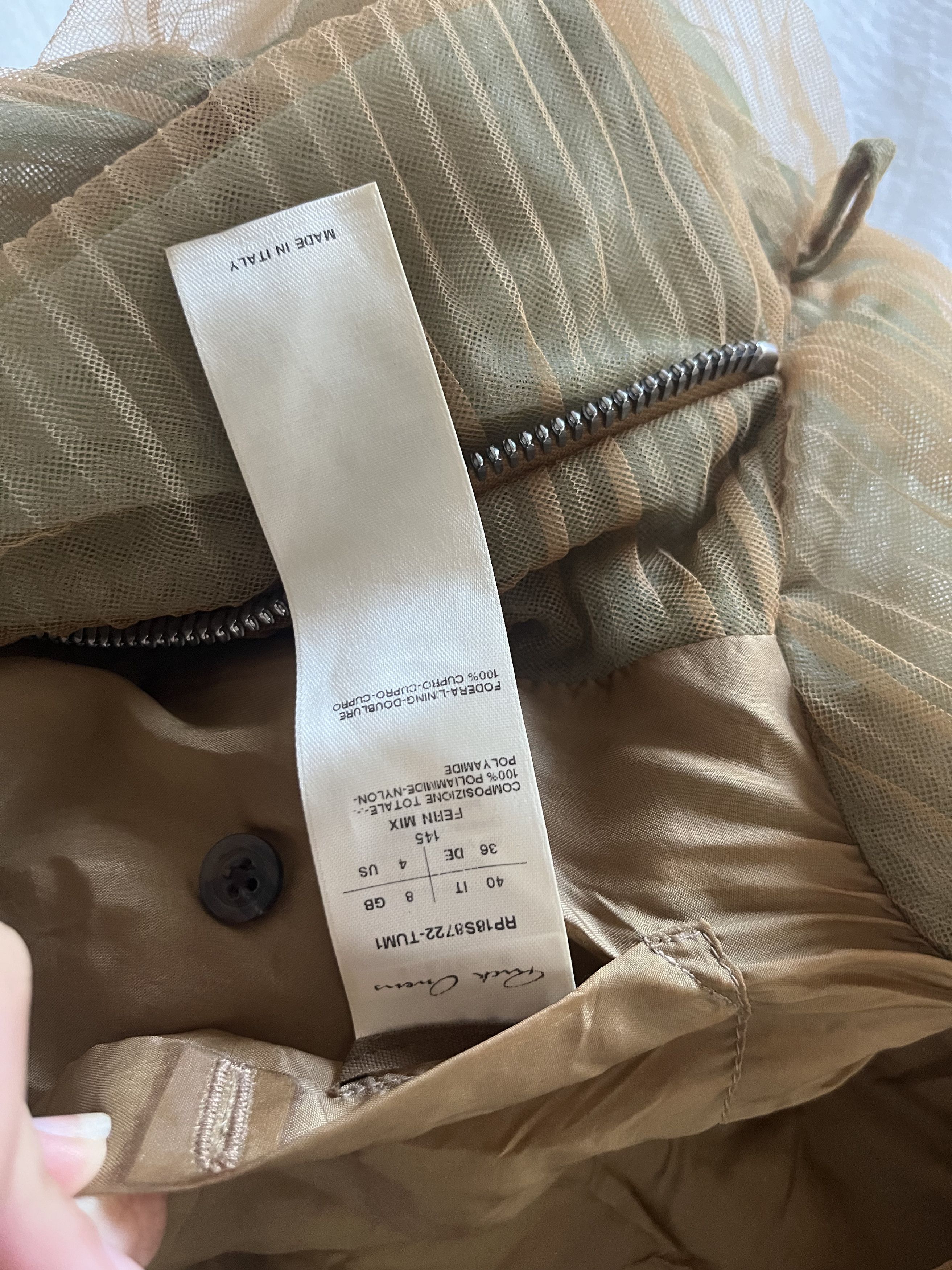 Rick Owens Rick Owens brown "Dirt" bolero tulle jacket SS18 Size S / US 4 / IT 40 - 3 Thumbnail