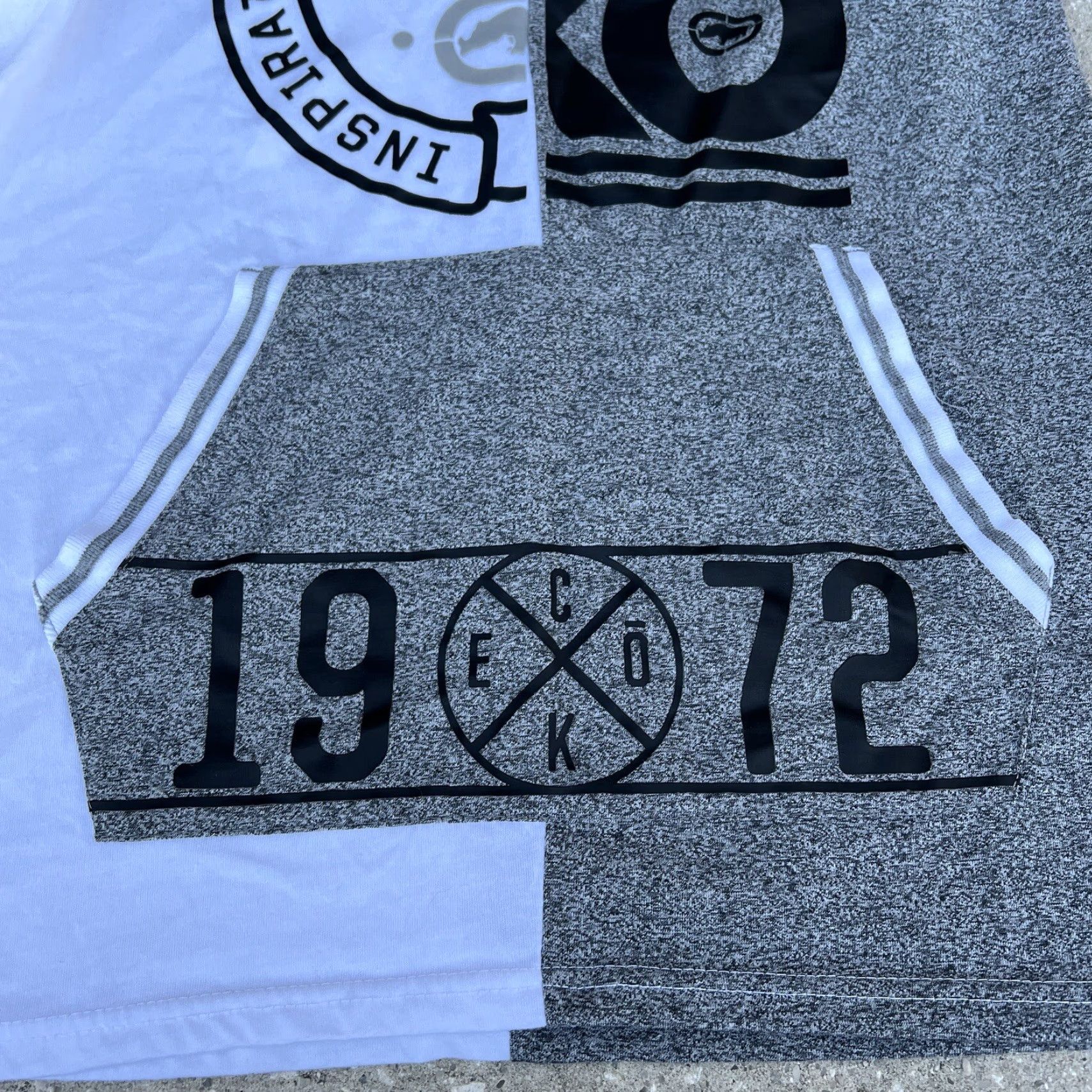 Ecko Unltd. Ecko Unltd Hoodie Mens Size M White Gray Sleeveless Hooded Pockets Logo Graphic Print Pullover Size US M / EU 48-50 / 2 - 3 Thumbnail