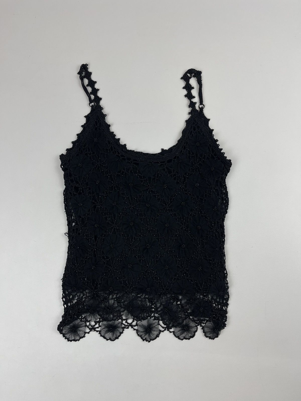 Vintage Vintage Y2K Mesh Sheer Black Sleeveless Top Size S / US 4 / IT 40 - 7 Thumbnail