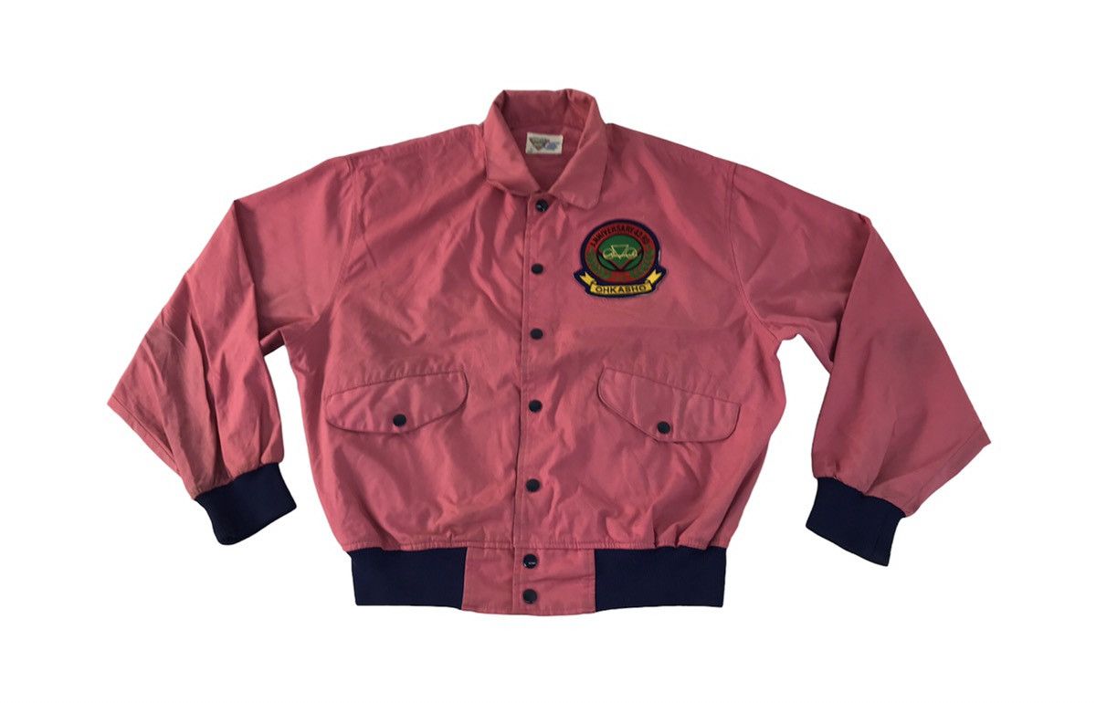 Japanese Brand 90s Kawasaki Bomber Jacket Uncle Bou Ohkasho Double Pocket Size US L / EU 52-54 / 3 - 1 Thumbnail