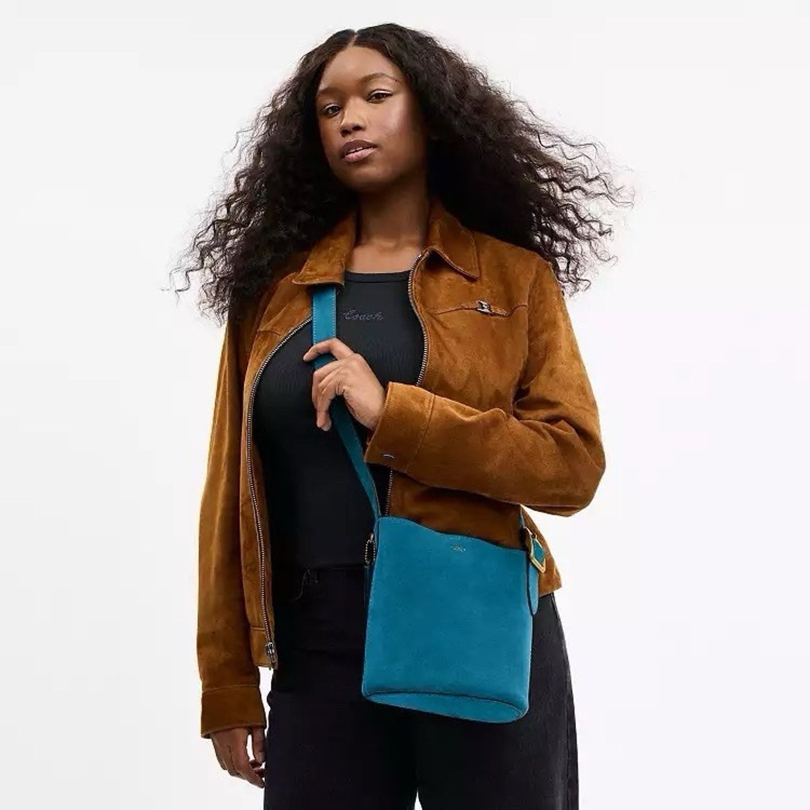 Coach NWT Coach Bleecker Bucket Bag 21 Sea Blue CCW84 suede Size ONE SIZE - 12 Thumbnail