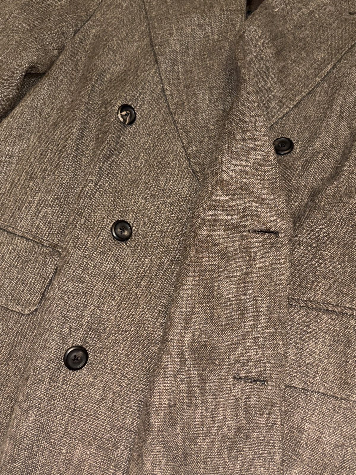 Our Legacy Our Legacy Sharp DB Blazer - Tobacco Delave Linen Size 50R - 7 Thumbnail