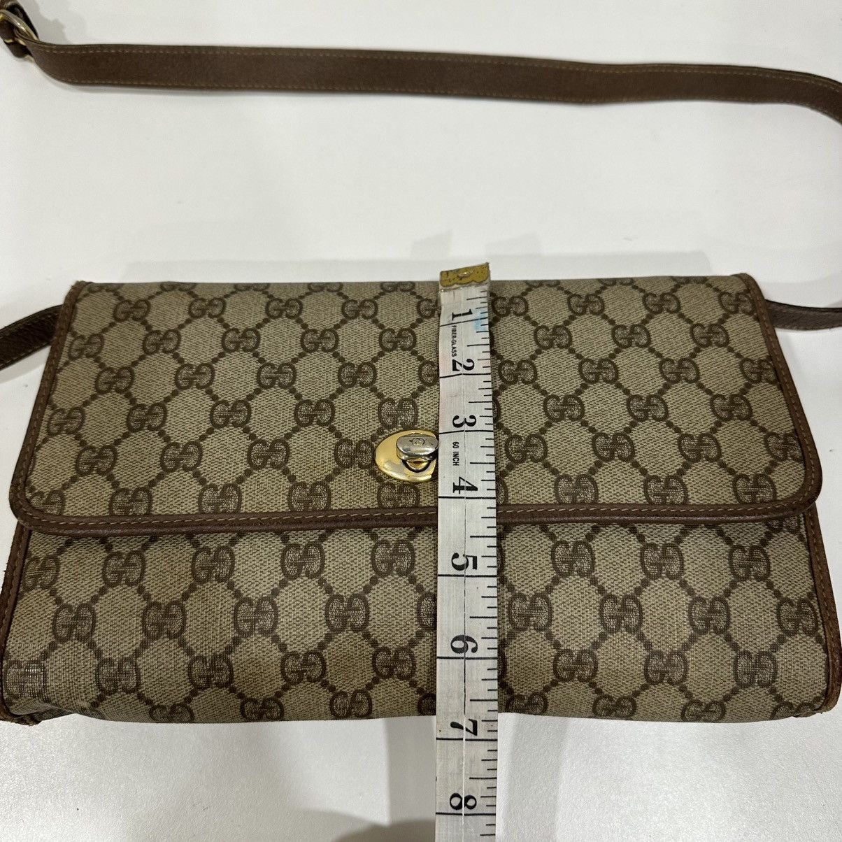 Gucci GUCCI GG MONOGRAM FLAP CLUTCH CROSSBODY SHOULDER BAG 11 Size ONE SIZE - 15 Thumbnail