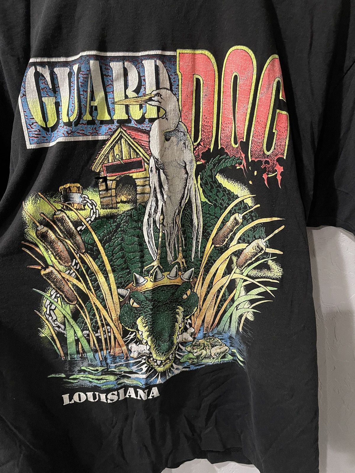 Vintage Vintage Louisiana Guard Dog Stork Alligator SS Shirt Size US XL / EU 56 / 4 - 2 Thumbnail