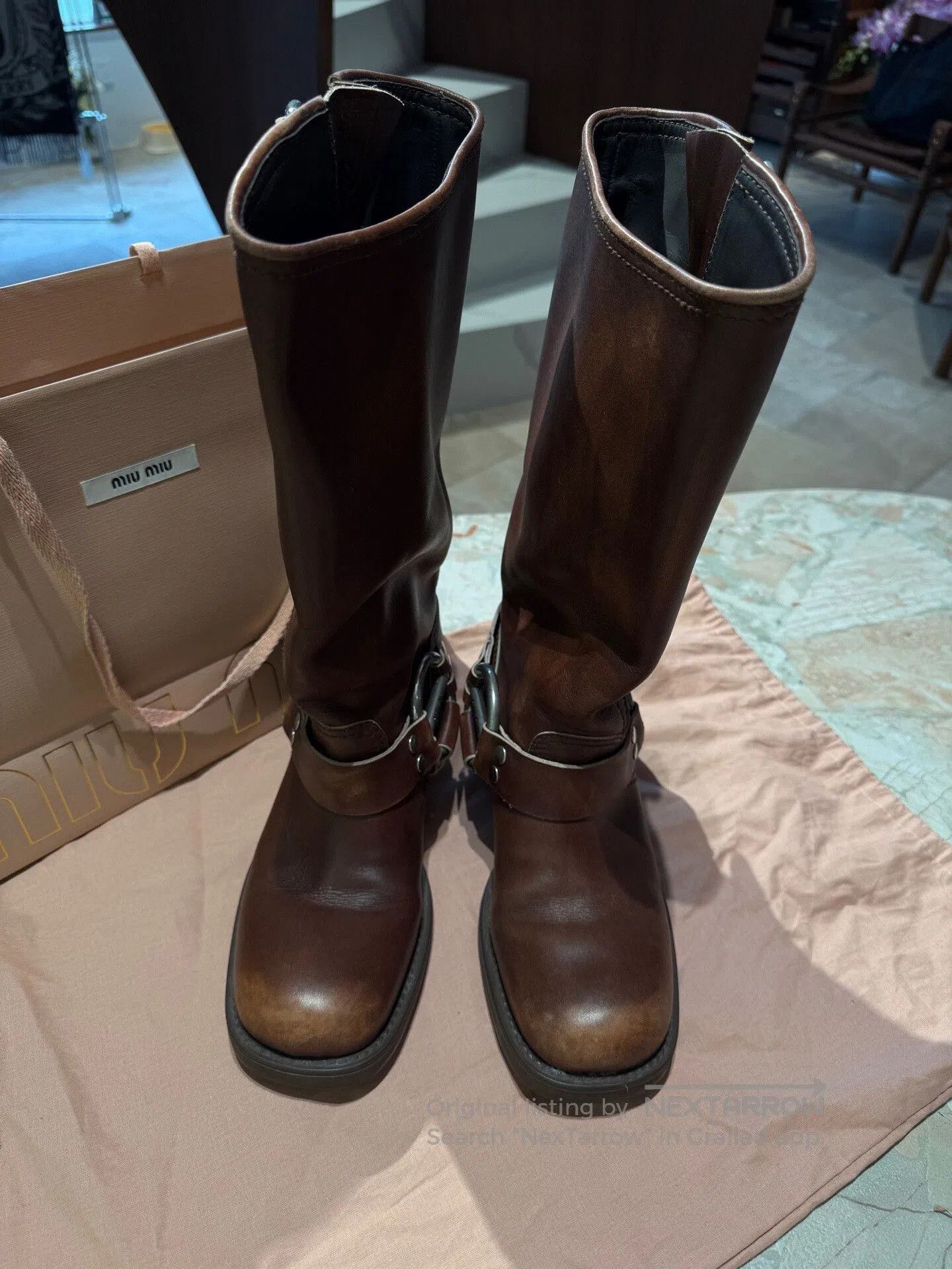 Miu Miu Miu Miu Classic Mid-Calf Leather Boots. Size US 6 / IT 36 - 2 Thumbnail