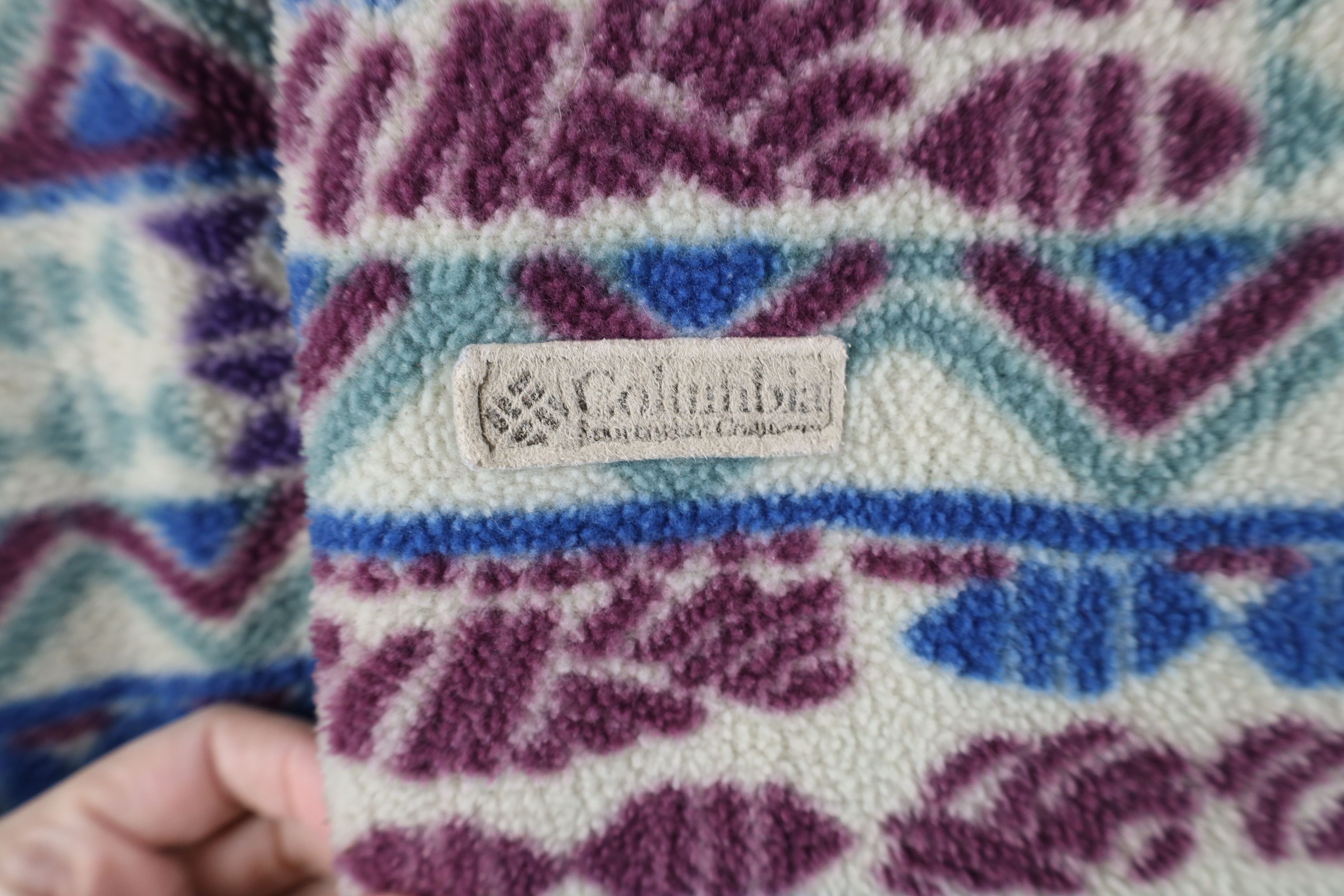 Columbia × Vintage Vintage 90s Columbia Southwestern Zip Fleece Sweater USA Size US L / EU 52-54 / 3 - 4 Thumbnail