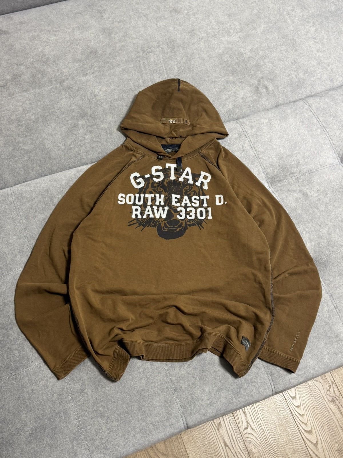 G-Star Vintage G-Star Raw big logo Y2K brown hoodie size Xl mens Size US XL / EU 56 / 4 - 2 Thumbnail