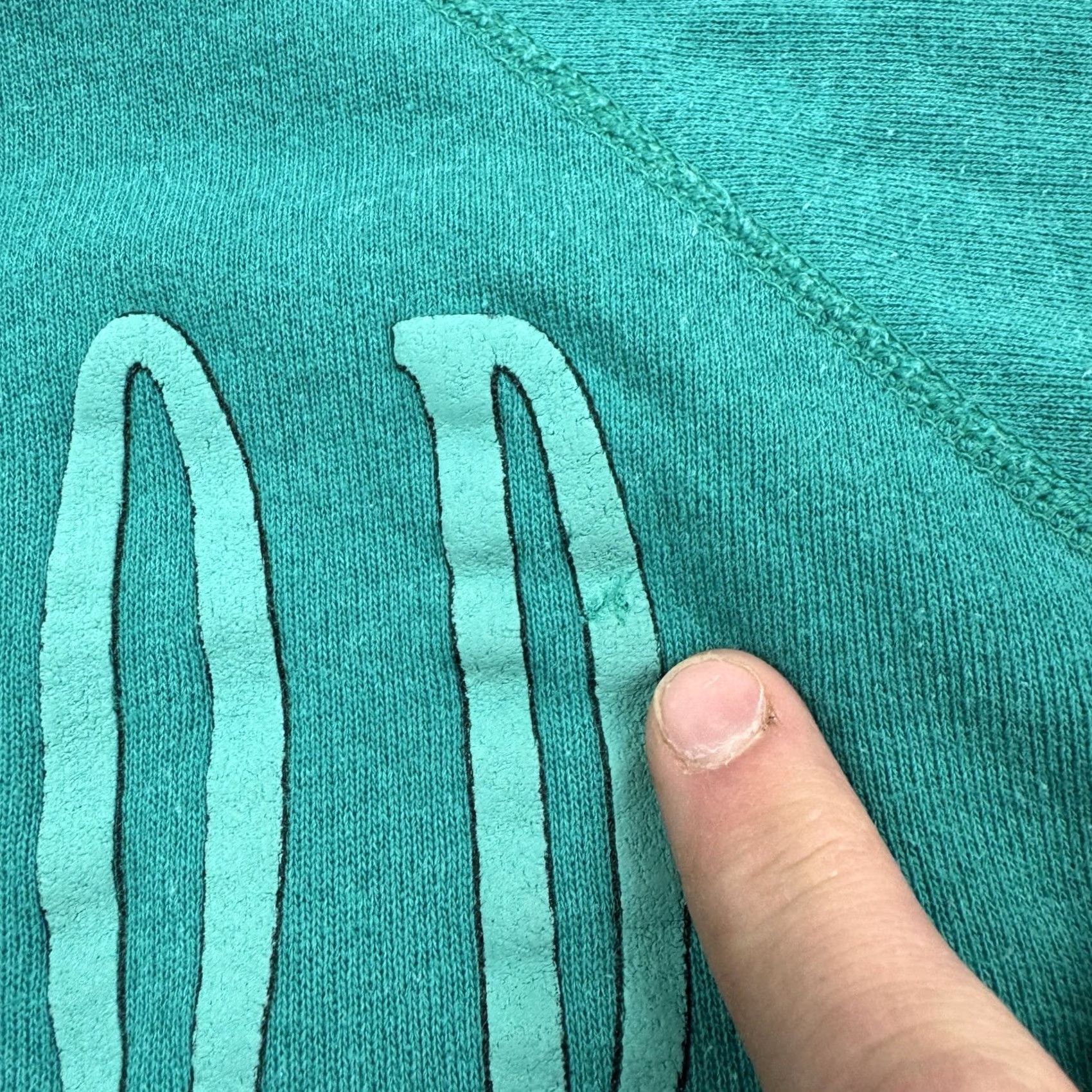 Hanes VINTAGE Hanes Sweatshirt Crewneck XL Men Blue USA 80s 90s Wildwood NJ Raglan Travel Size US XL / EU 56 / 4 - 3 Thumbnail
