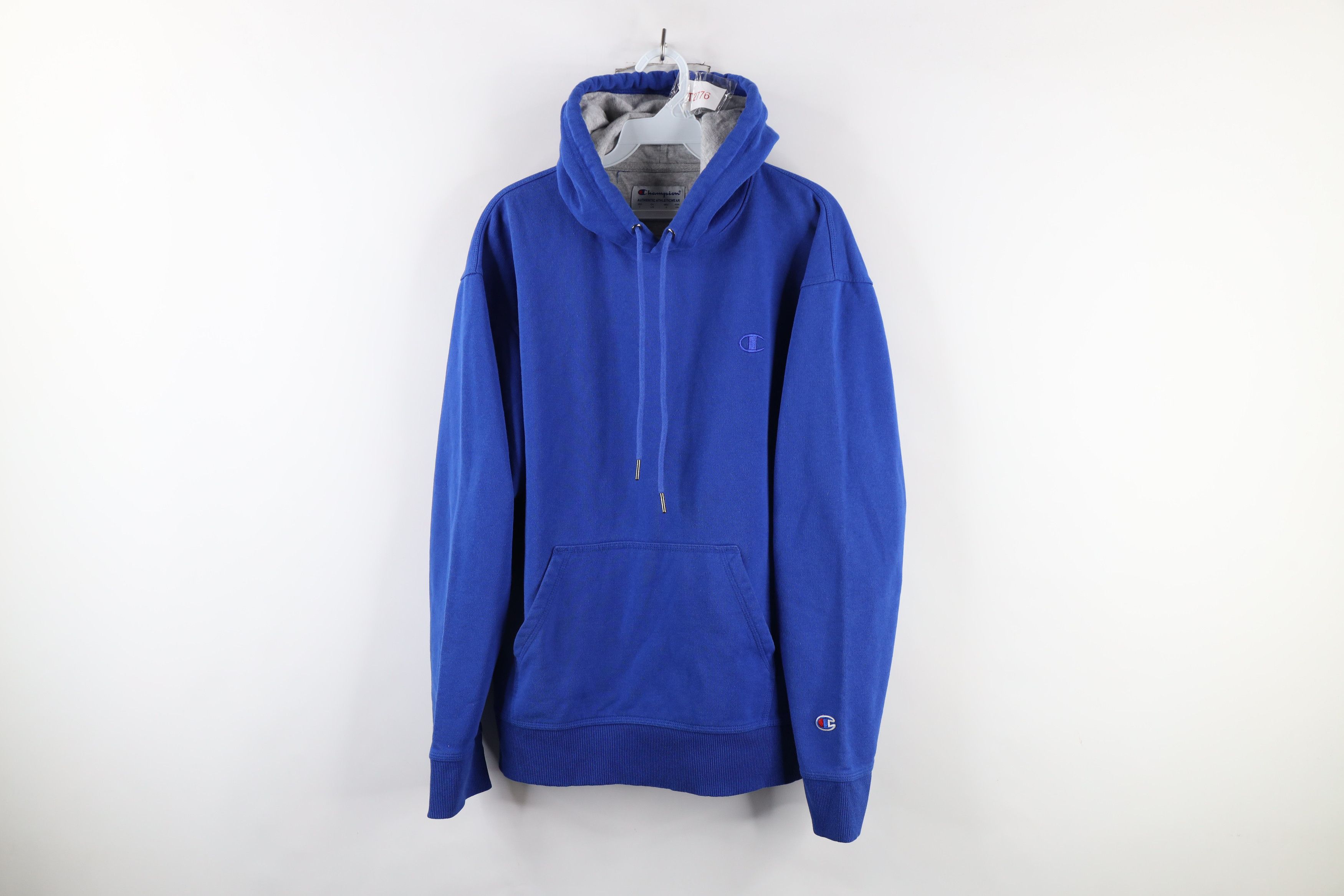 Champion × Vintage Vintage Champion Monochrome Hoodie Sweatshirt Royal Blue Size US L / EU 52-54 / 3 - 1 Thumbnail