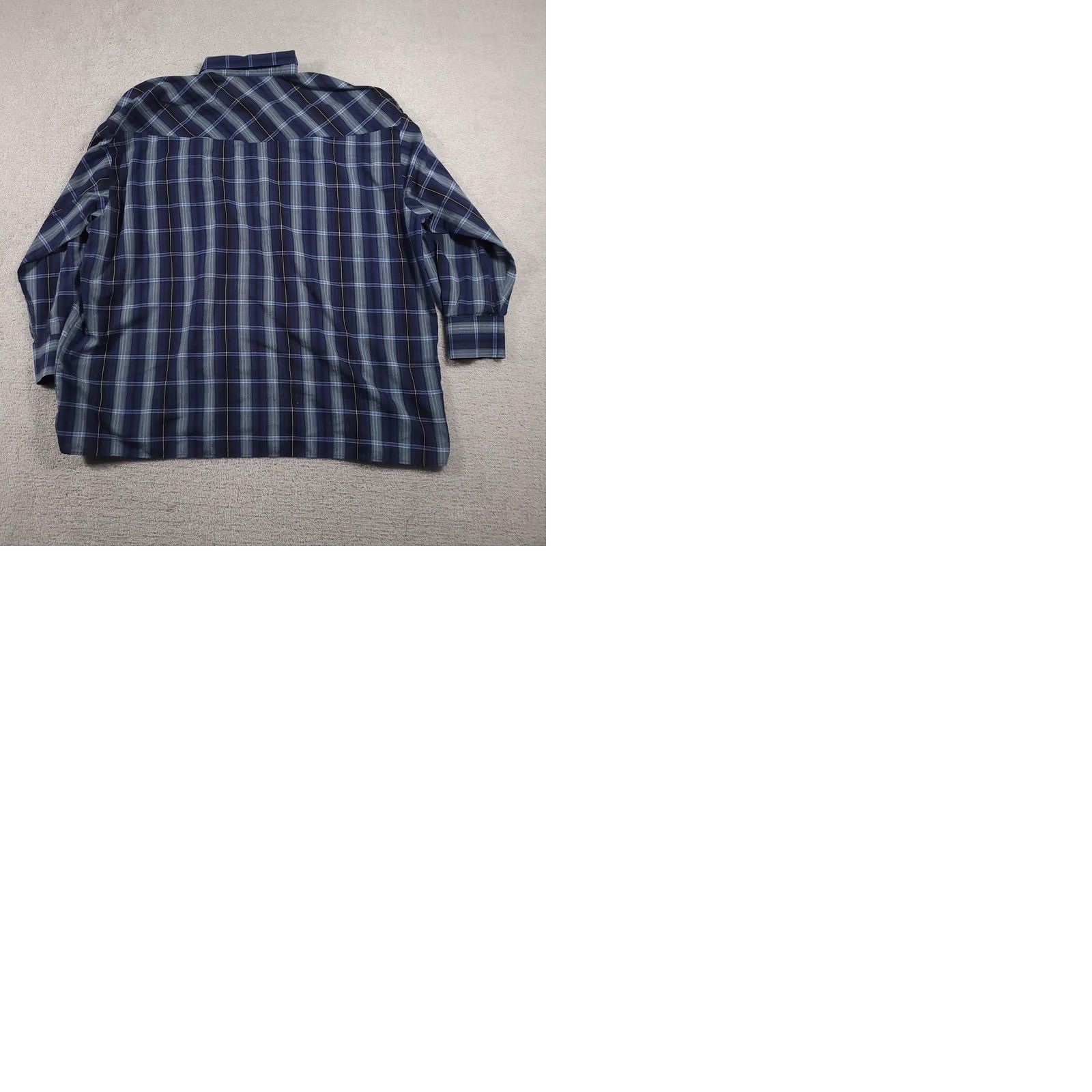Vintage Salmon River Traders Shirt Mens 3X Blue Plaid Long Sleeve Western Cowboy Pearl Snap Size US XXL / EU 58 / 5 - 9 Thumbnail