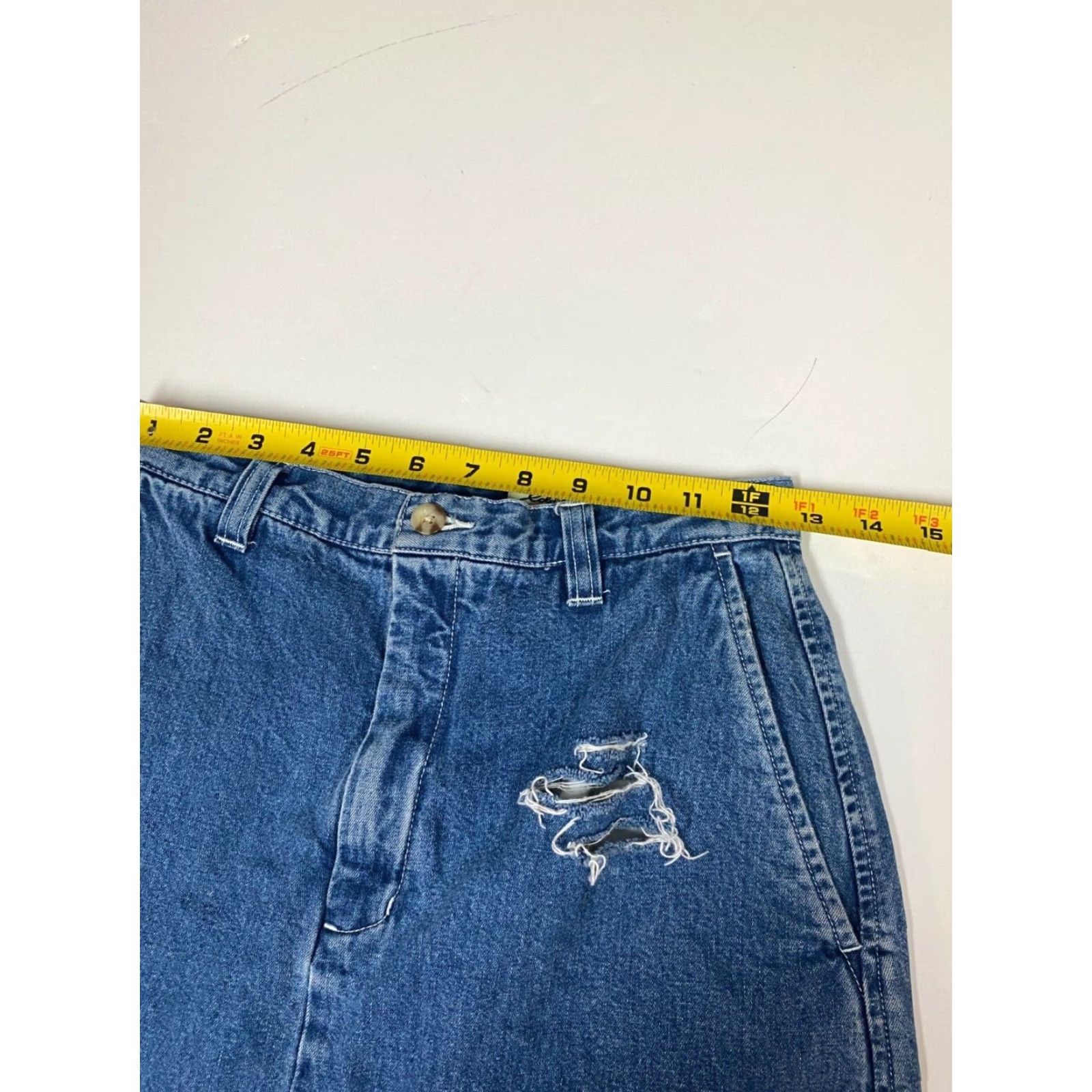 Eddie Bauer Eddie Bauer Skirt Women Knee Length A-Line Denim Blue Polyester Ruffle Lined Casual 2 Regular Size 2 Blue Vintage: No Size 26" / US 2 / IT 38 - 5 Thumbnail