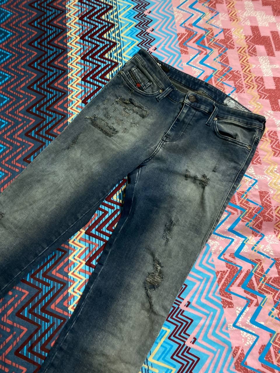 Diesel × Japanese Brand × Vintage Vintage Diesel Faded Distressed Y2K Jeans Size 29" - 13 Thumbnail
