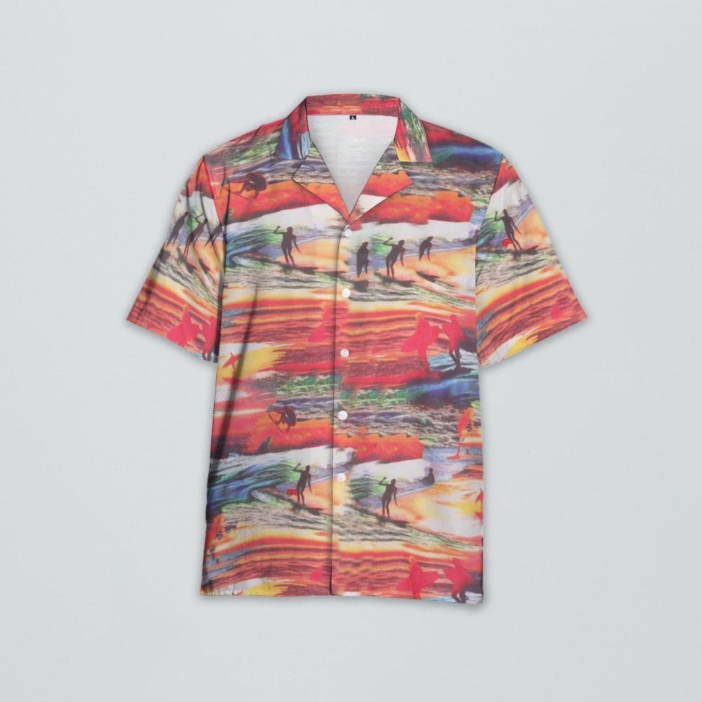 Designer Sunset-Print Cotton Shirt Size US S / EU 44-46 / 1 - 1 Thumbnail