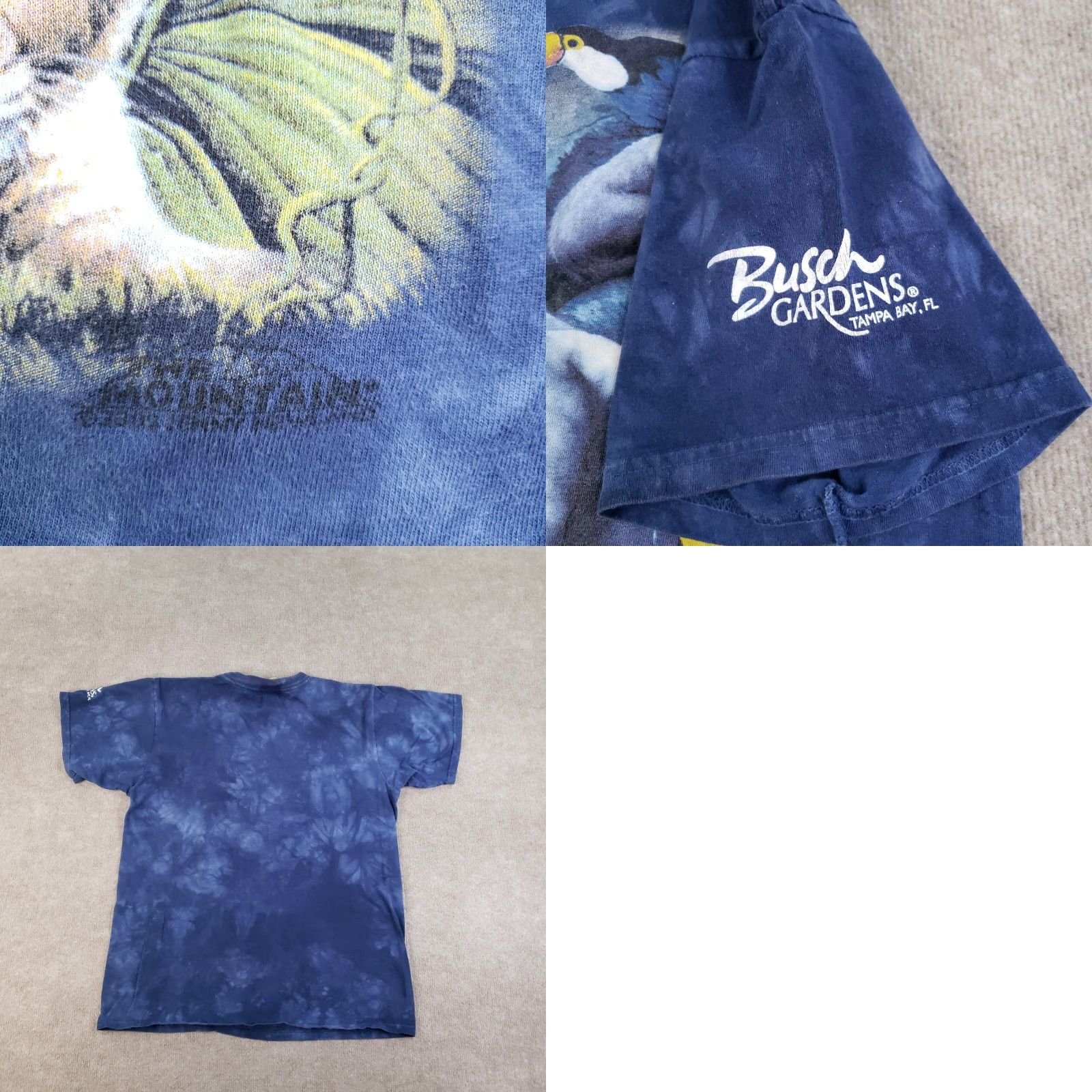 The Mountain VINTAGE The Mountain Shirt Mens Medium Blue Tie Dye Panda Elephant Animals Nature Size US M / EU 48-50 / 2 - 8 Thumbnail