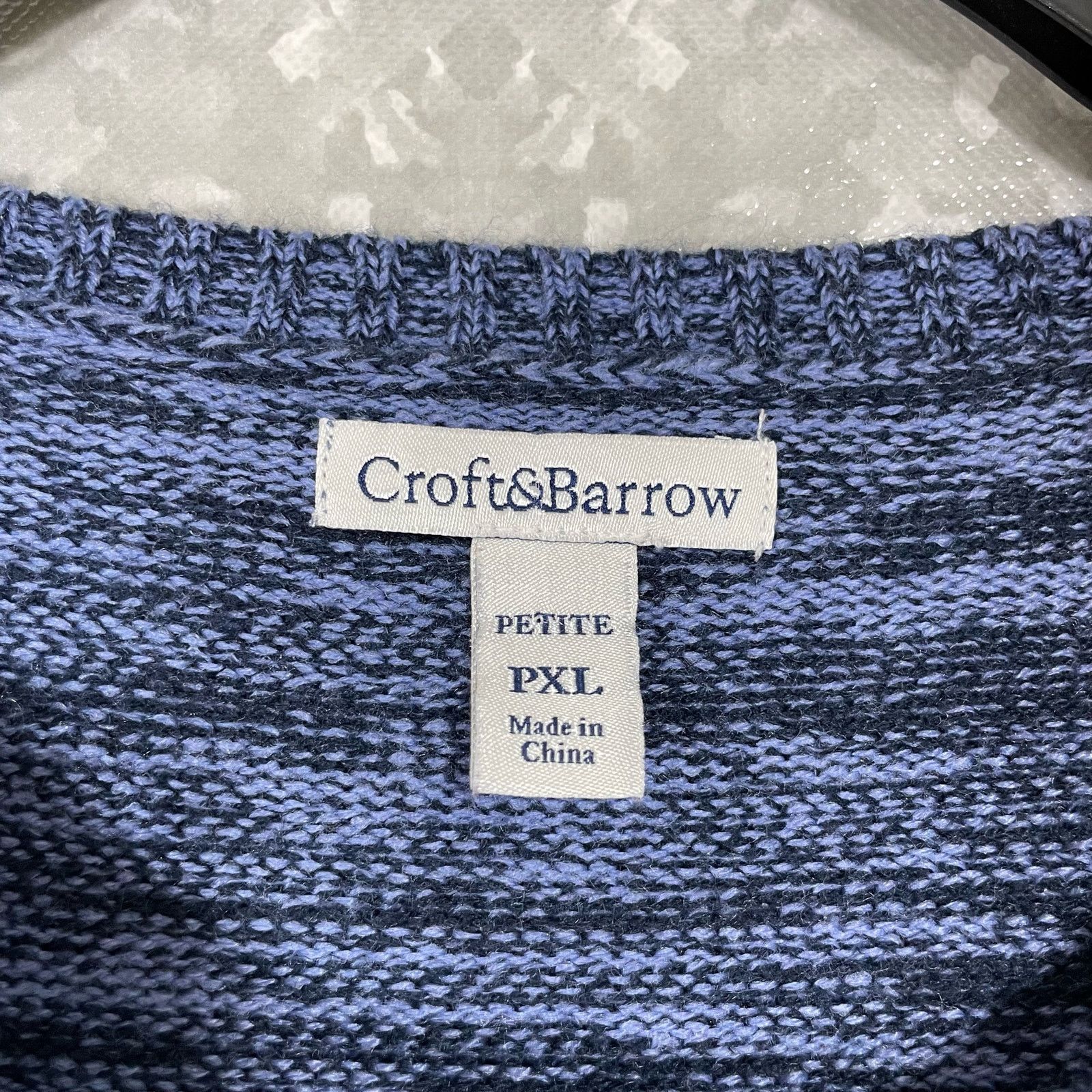 Croft & Barrow Croft & Barrow Blue Marled Asymmetrical Hem Sweater - PXL Size XL / US 12-14 / IT 48-50 - 4 Thumbnail
