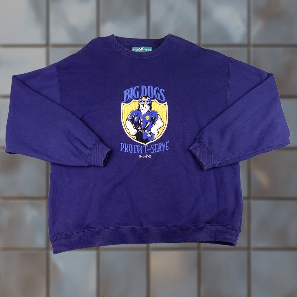 Big Dogs VINTAGE Big Dogs Sweatshirt Mens 1X Blue Crewneck Pullover Size US XL / EU 56 / 4 - 1 Thumbnail