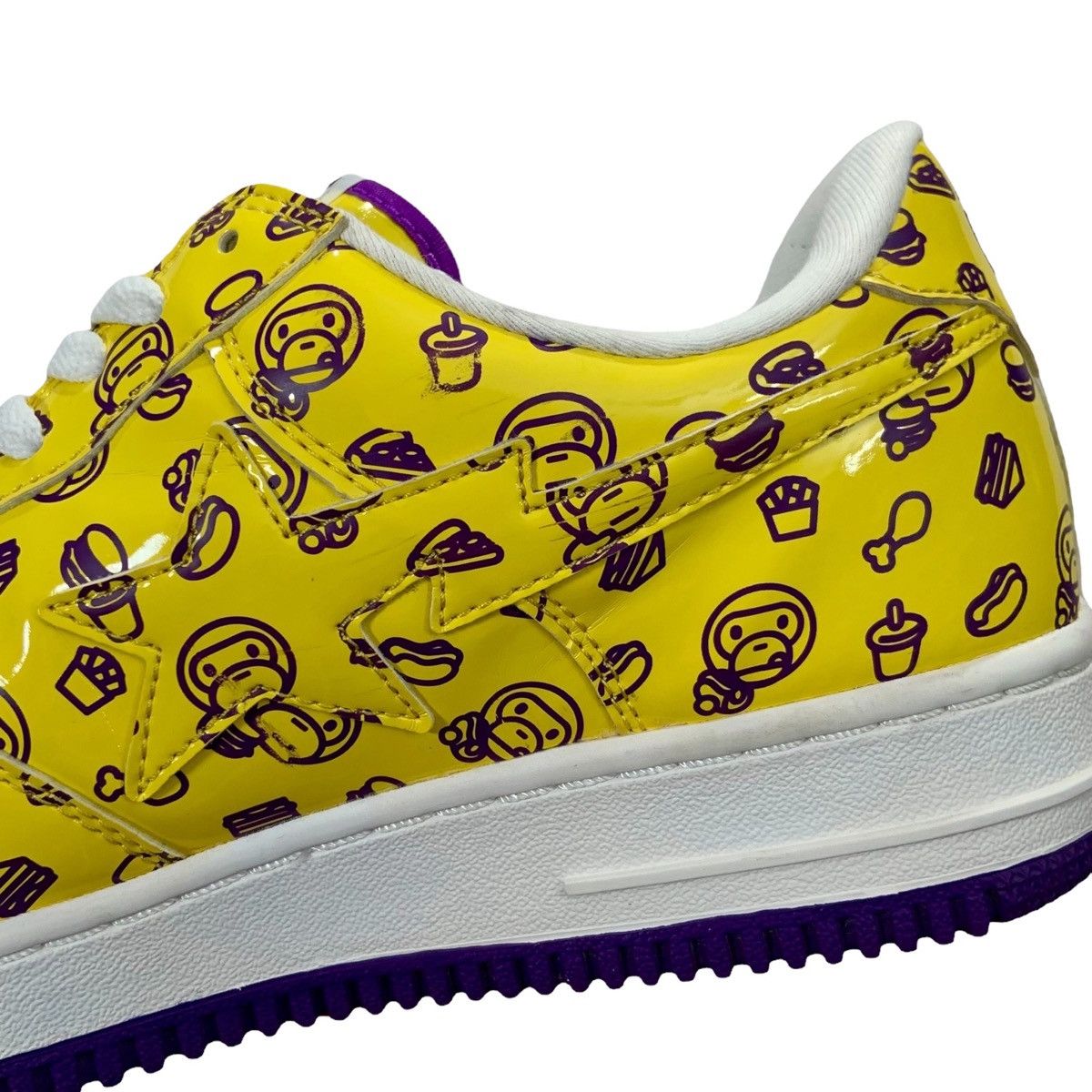 Bape Vintage A Bathing Ape Bape Yellow & Purple Junk Food Sneaker Size US 10.5 / EU 43-44 - 7 Thumbnail