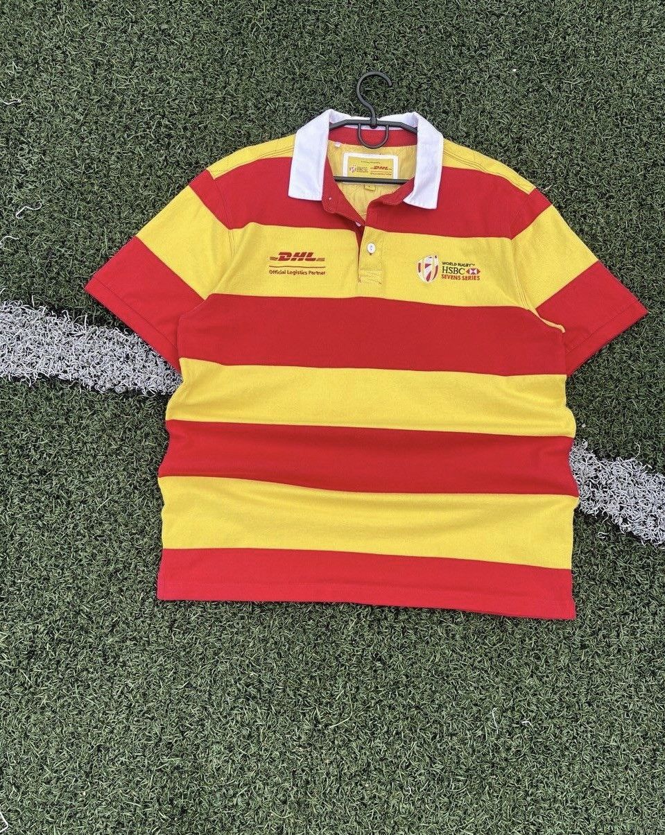 DHL Rare DHL x HSBC Rugby Polo Shirt Striped Vintage L Size US L / EU 52-54 / 3 - 3 Thumbnail