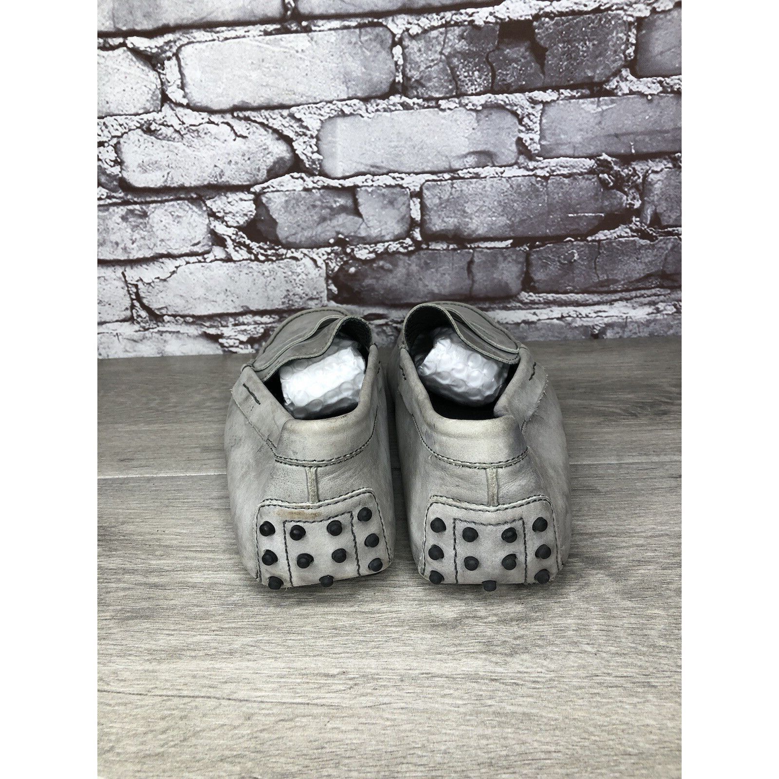 Tod's Tods Gray Suede Leather Penny Gommino Driving Loafers Shoes Size US 10.5 / EU 43-44 - 4 Thumbnail