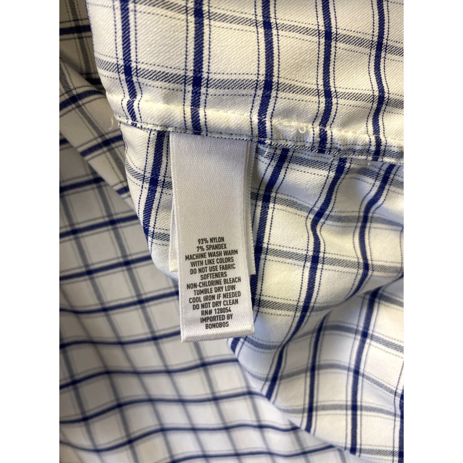 Bonobos Bonobos Button Shirt Men’s L Blue Check Slim Nylon Performance /161-23 Size US L / EU 52-54 / 3 - 6 Thumbnail