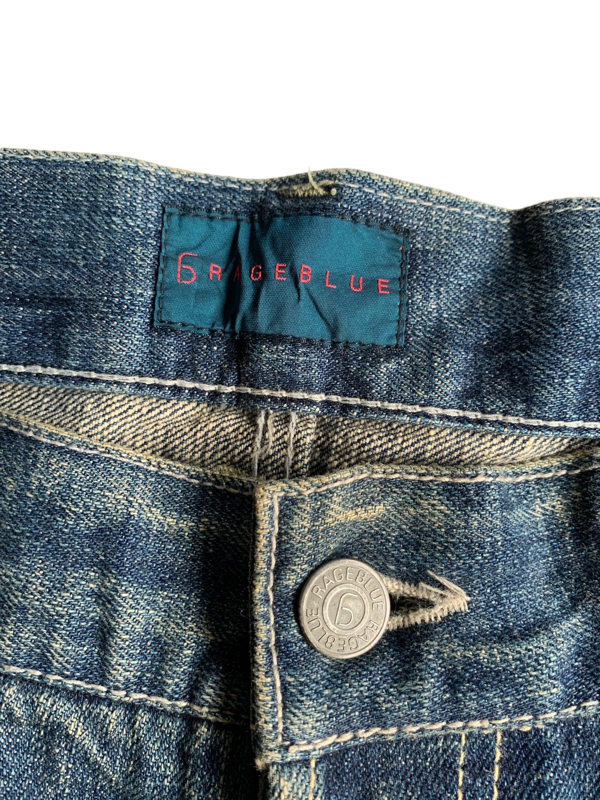 Kapital Rage Blue Japanese Button fly Selvedge Distressed Denim Size US 36 / EU 52 - 10 Thumbnail